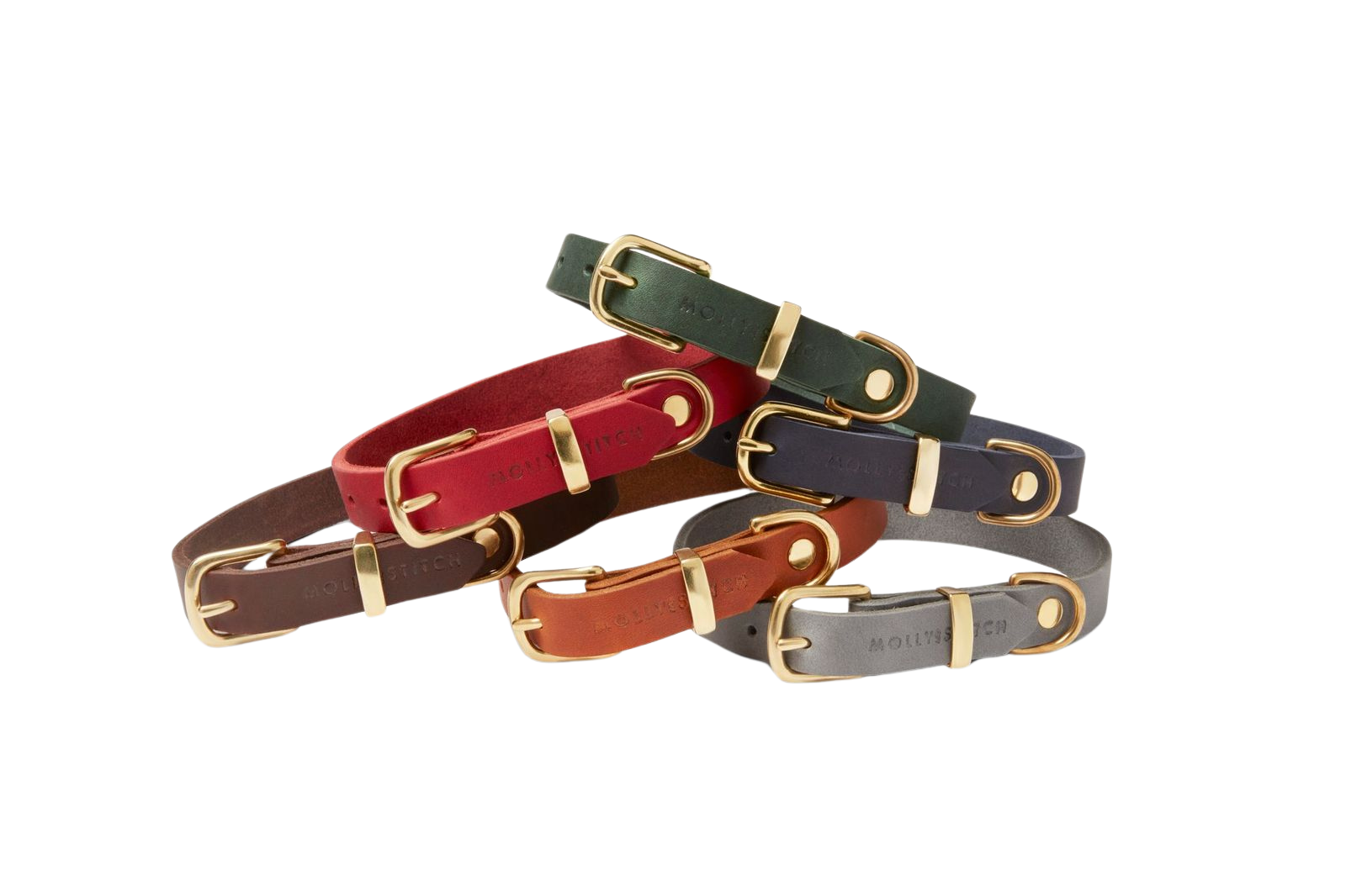 Butter Leather Dog Collar - Chili Red