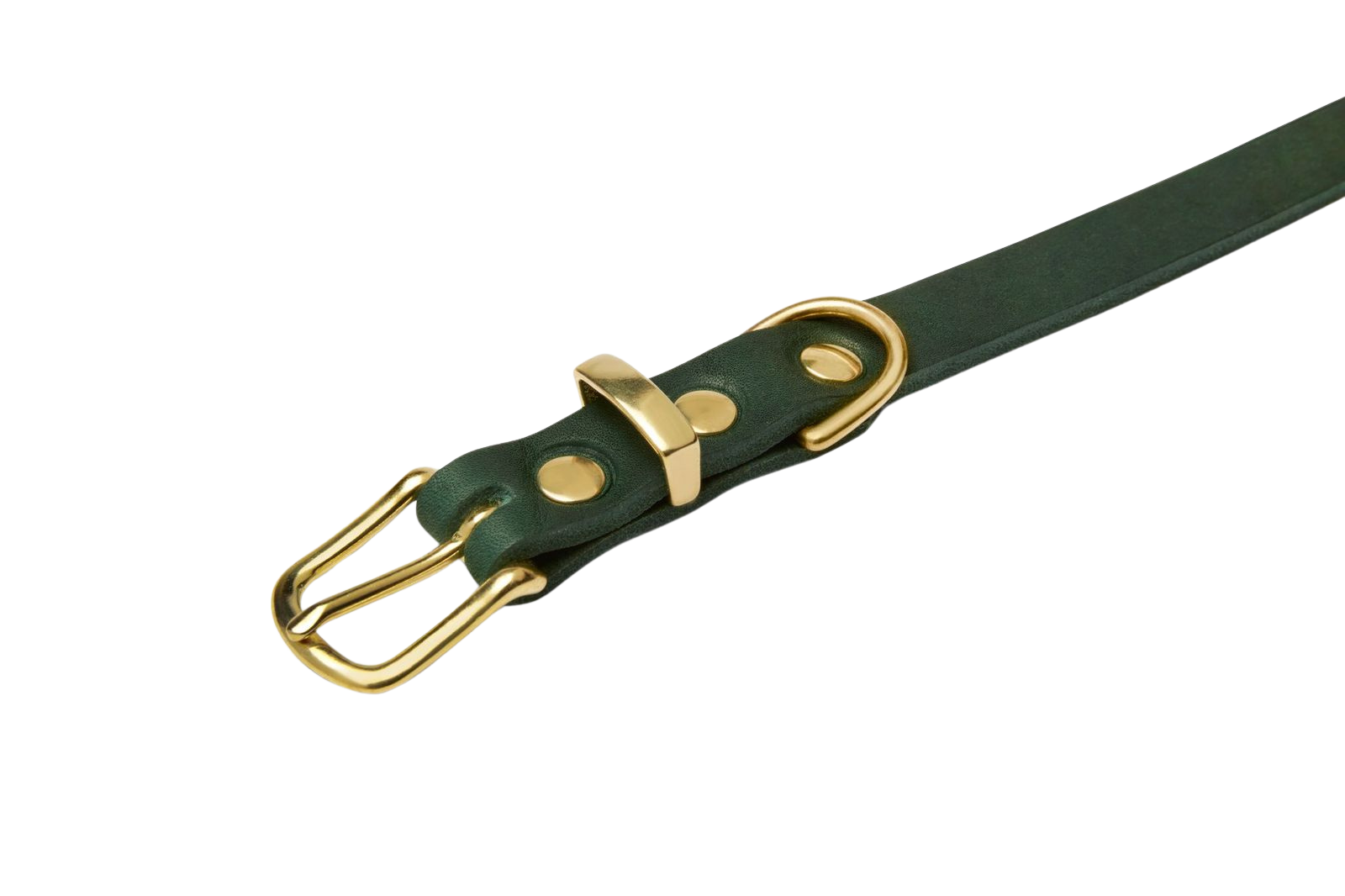 Butter Leather Dog Collar - Forest Green