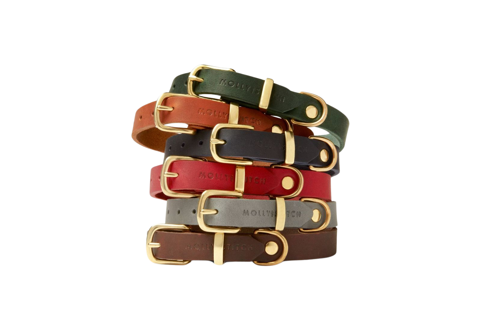 Butter Leather Dog Collar - Chili Red