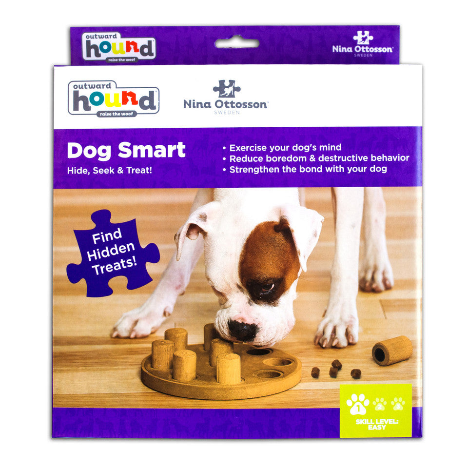 Dog Smart Composite Interactive Treat Puzzle Dog Toy, Tan
