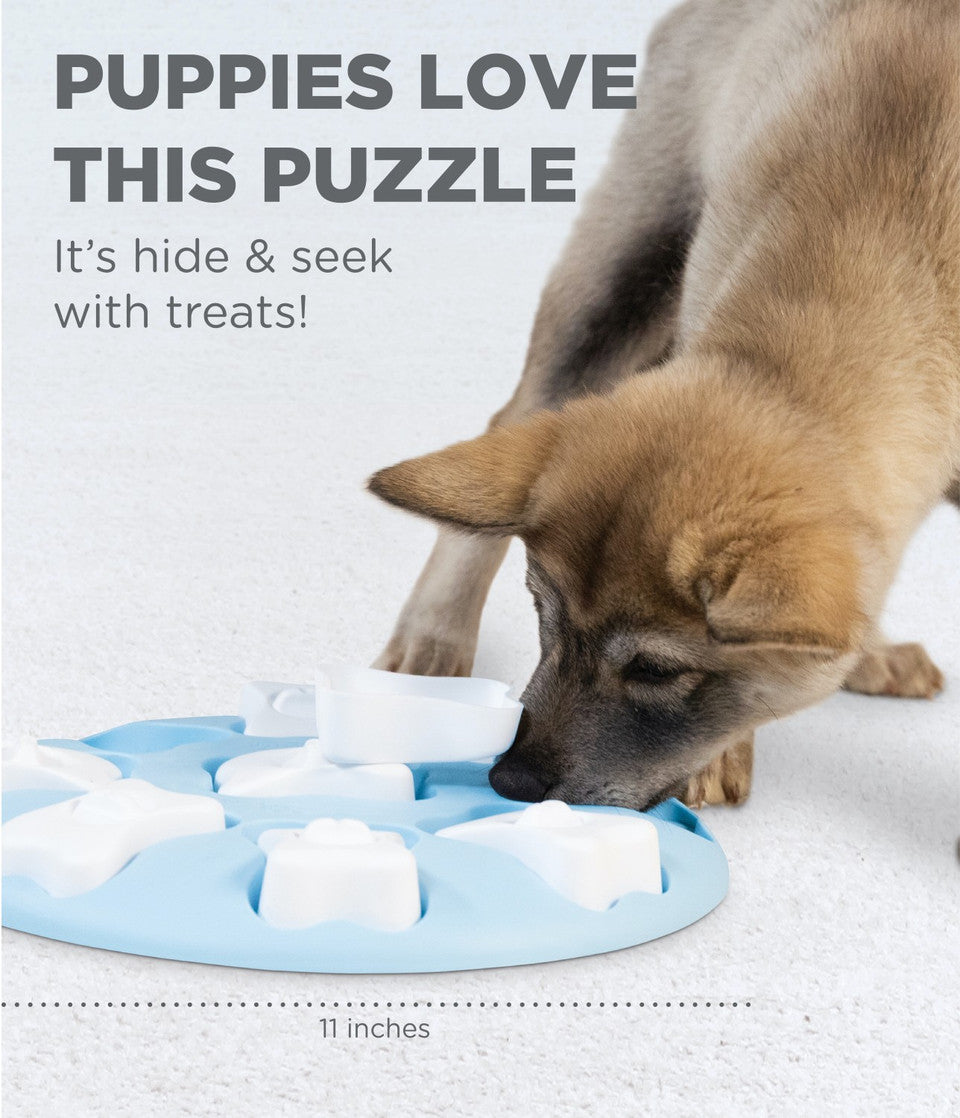 Puppy Smart Interactive Treat Puzzle Dog Toy, Blue