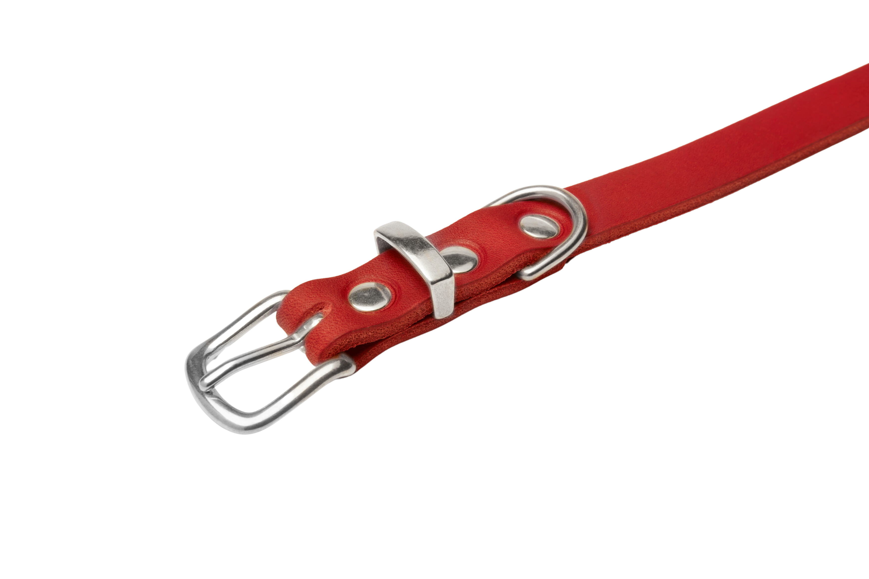 Butter Leather Dog Collar - Chili Red