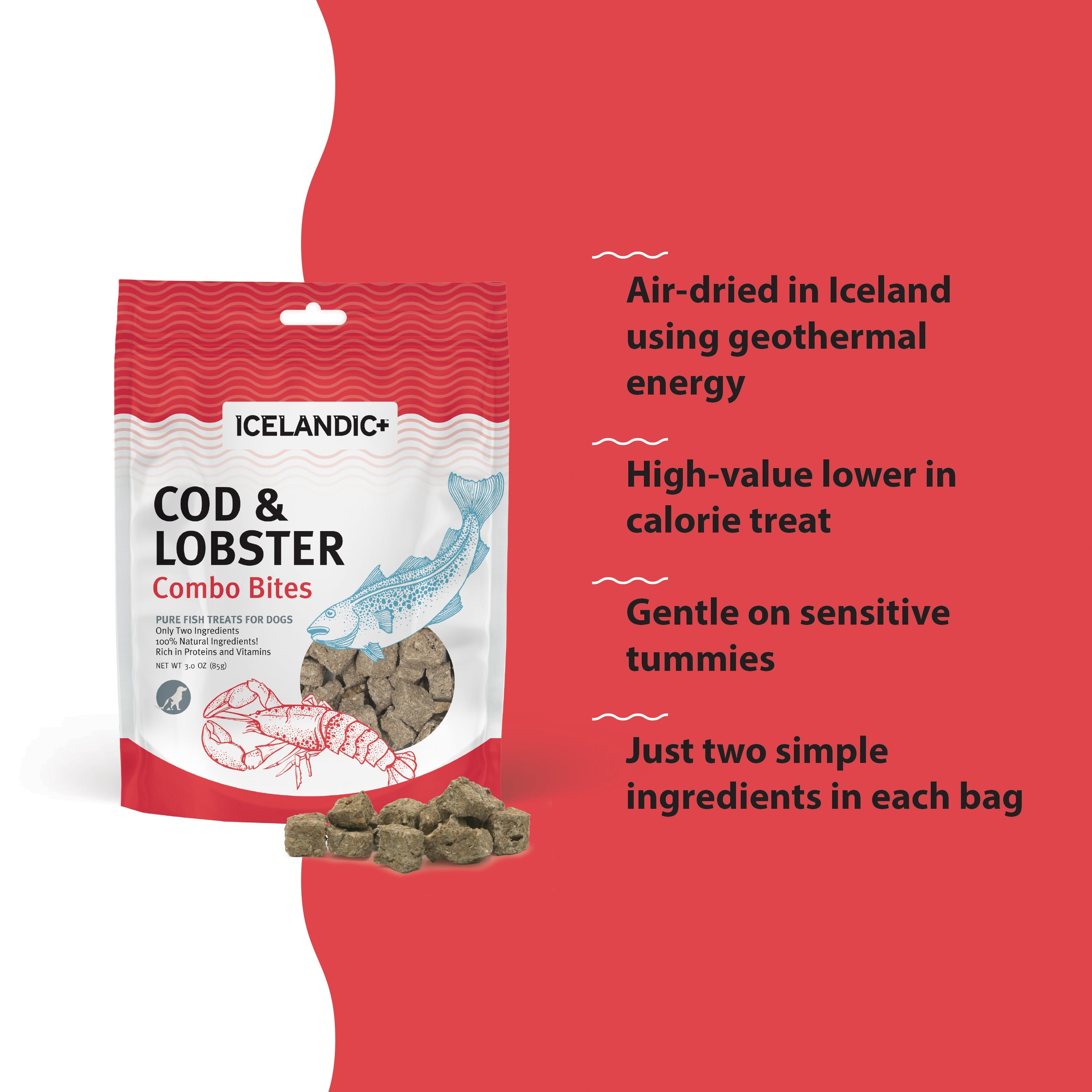 Cod & Lobster Combo Bites Fish Dog Treats