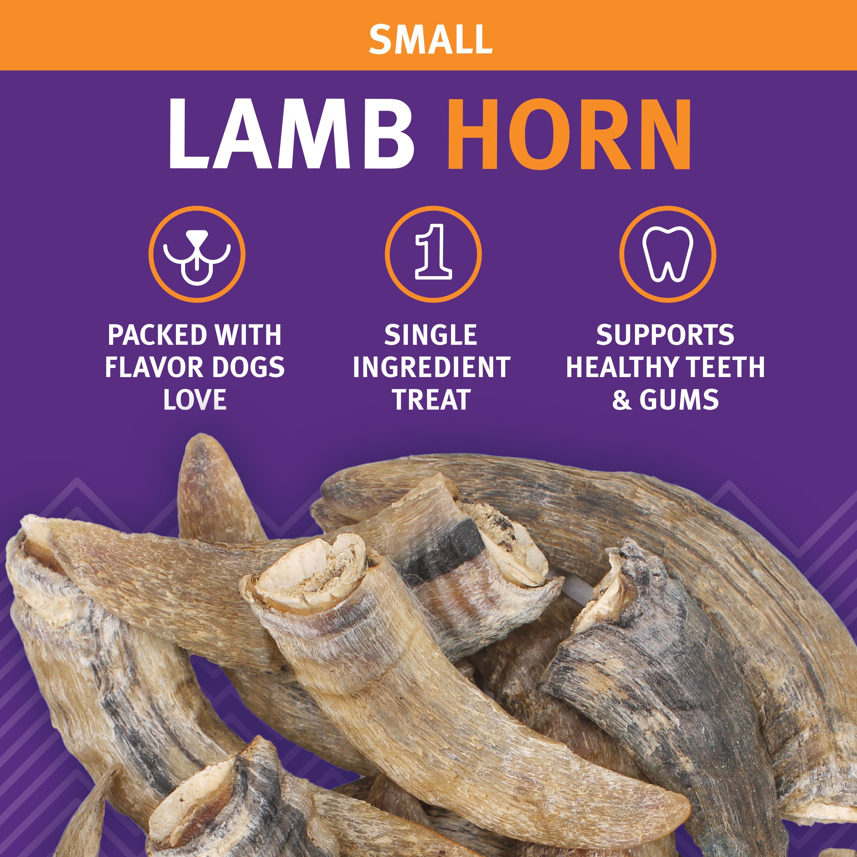 Small Lamb Horn with Marrow Dog Chew