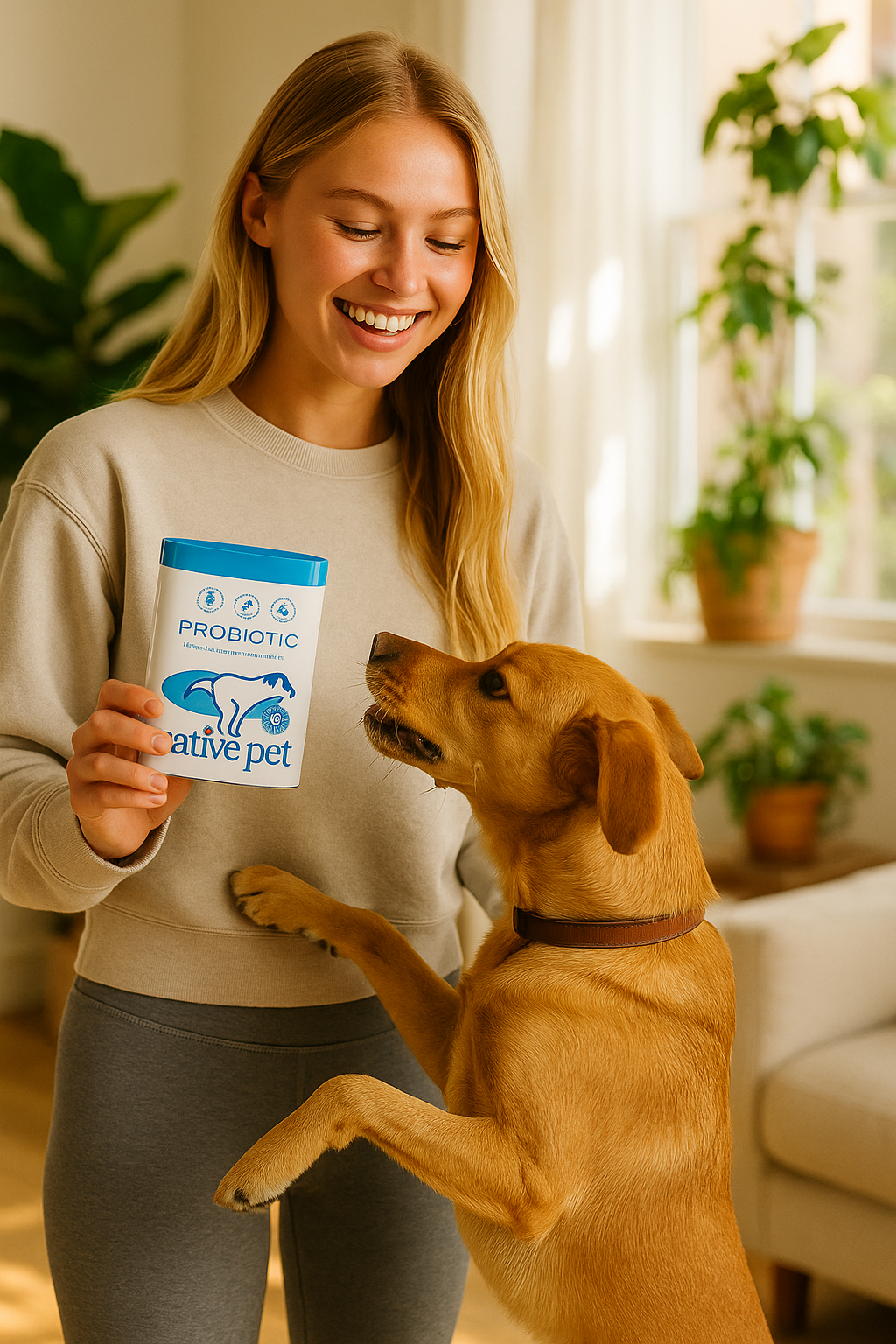 Dog supplements probiotic native pet brown dog