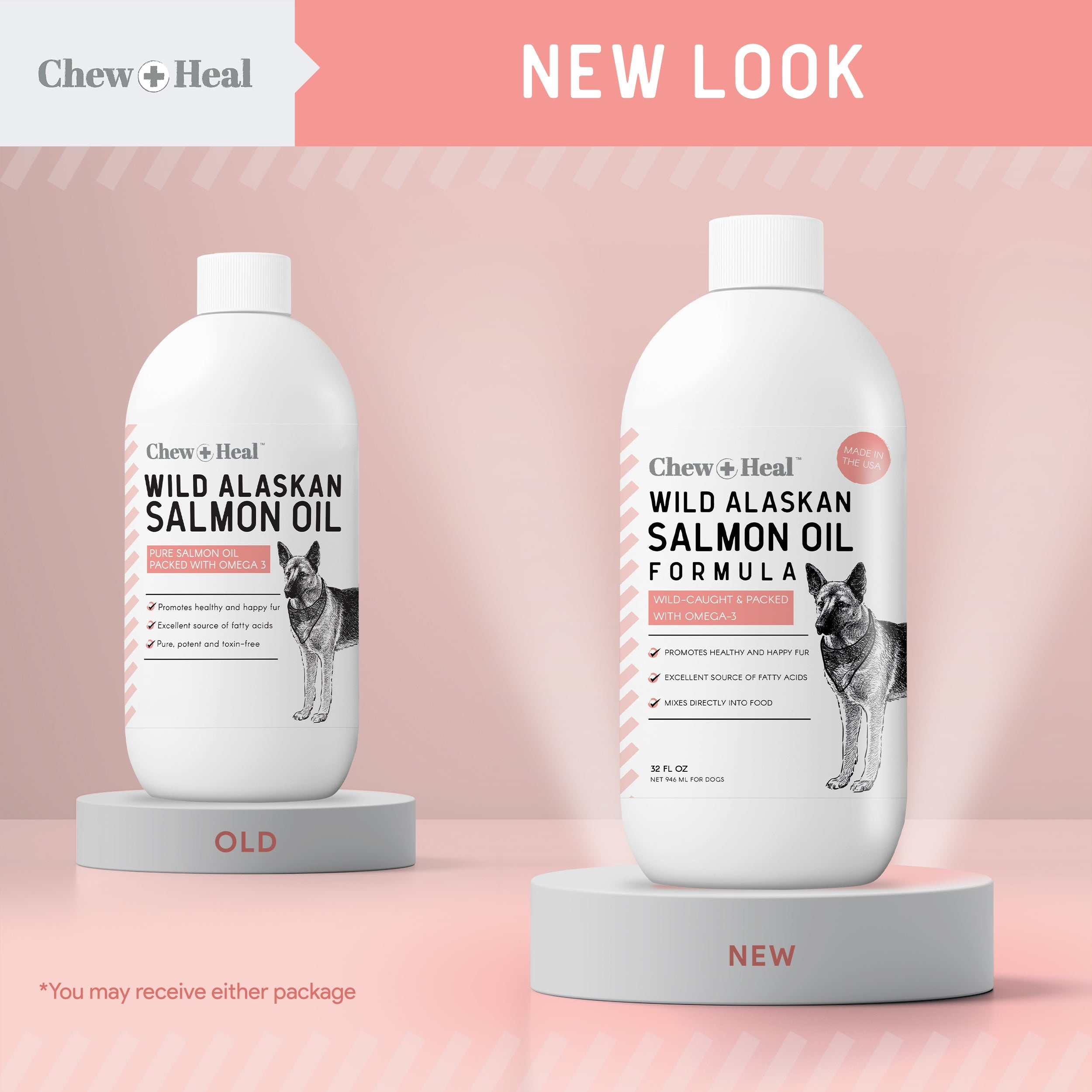Wild Alaskan Omega Salmon Oil Formula Skin & Coat Liquid Supplement for Dogs