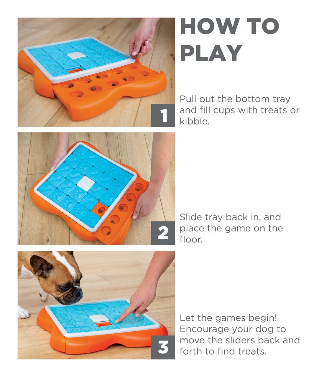 Challenge Slider Interactive Treat Puzzle Dog Toy, Multi