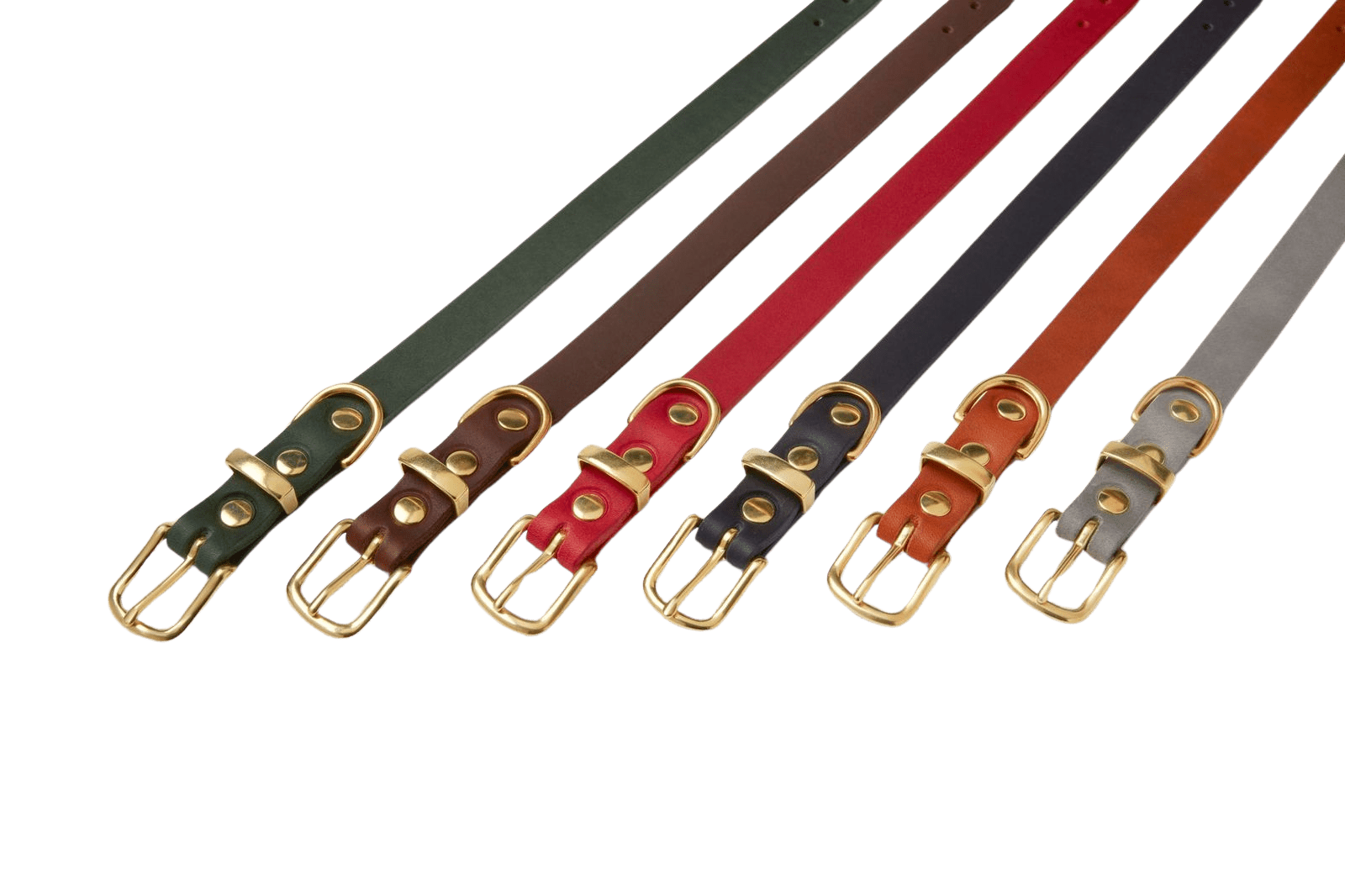 Butter Leather Dog Collar - Navy Blue - Eva Pet - mollyandstitchus