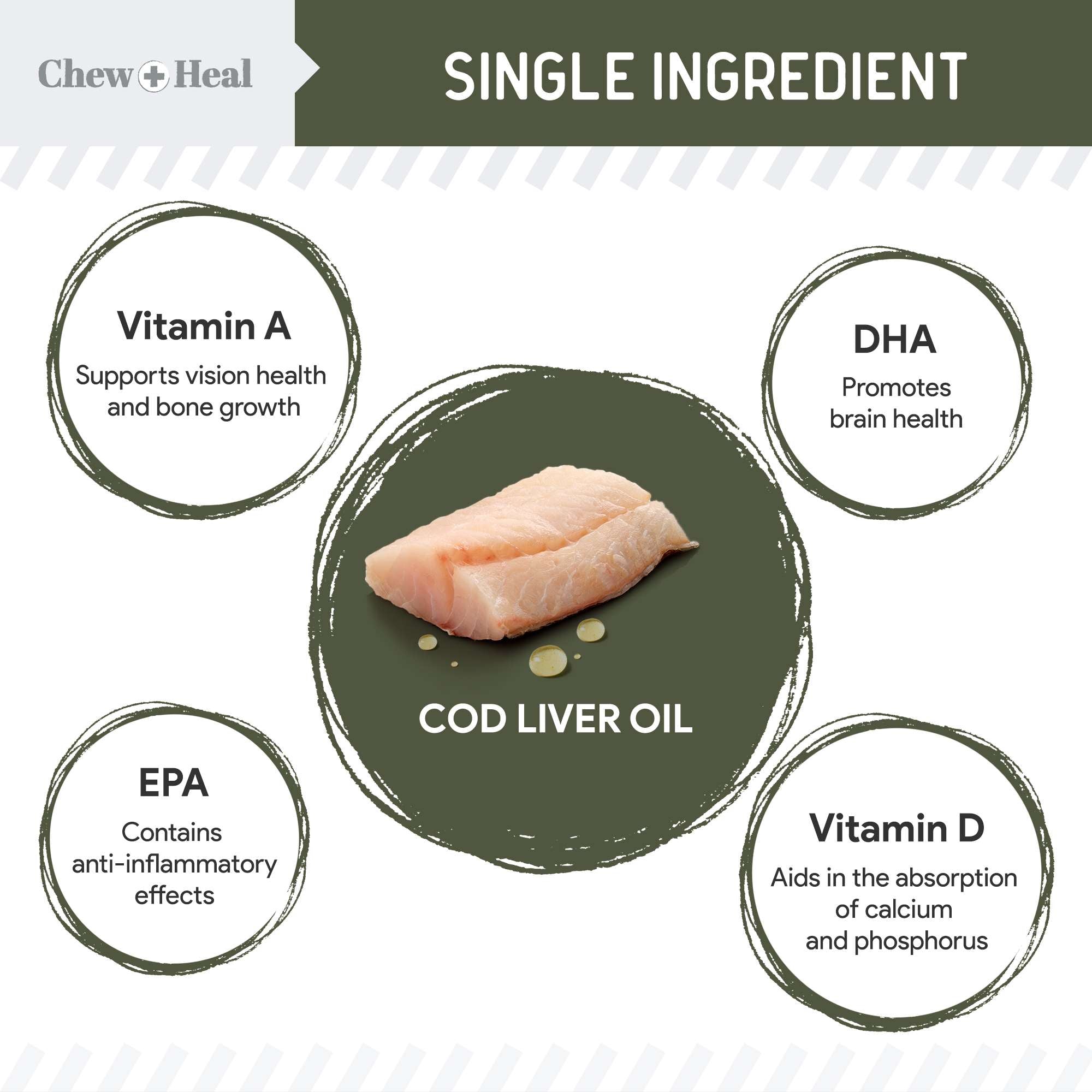 Wild-Caught Cod Liver Oil Salmon Oil Alternative Skin & Coat Liquid Supplement for Dogs
