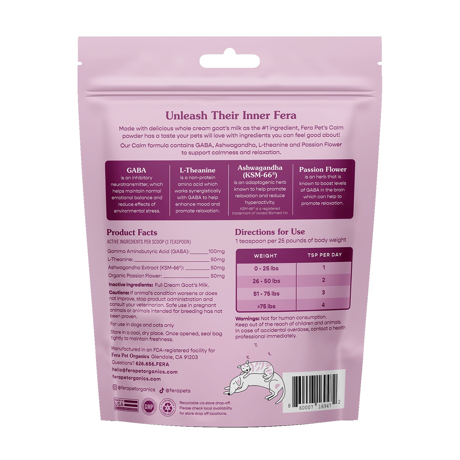 Calm Goat Milk - Eva Pet - Fera Pet Organics