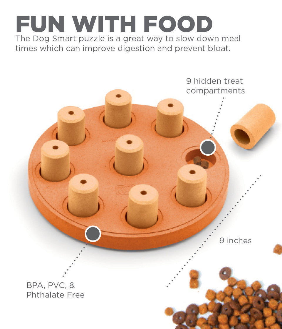 Dog Smart Composite Interactive Treat Puzzle Dog Toy, Orange