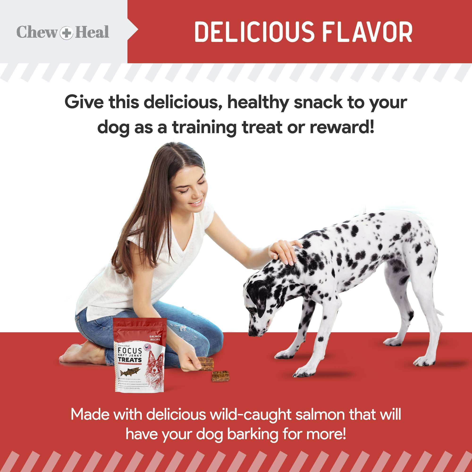 Focus Wild Alaskan Salmon Limited Ingredient Soft Jerky Dog Treats - Eva Pet - Chew + Heal