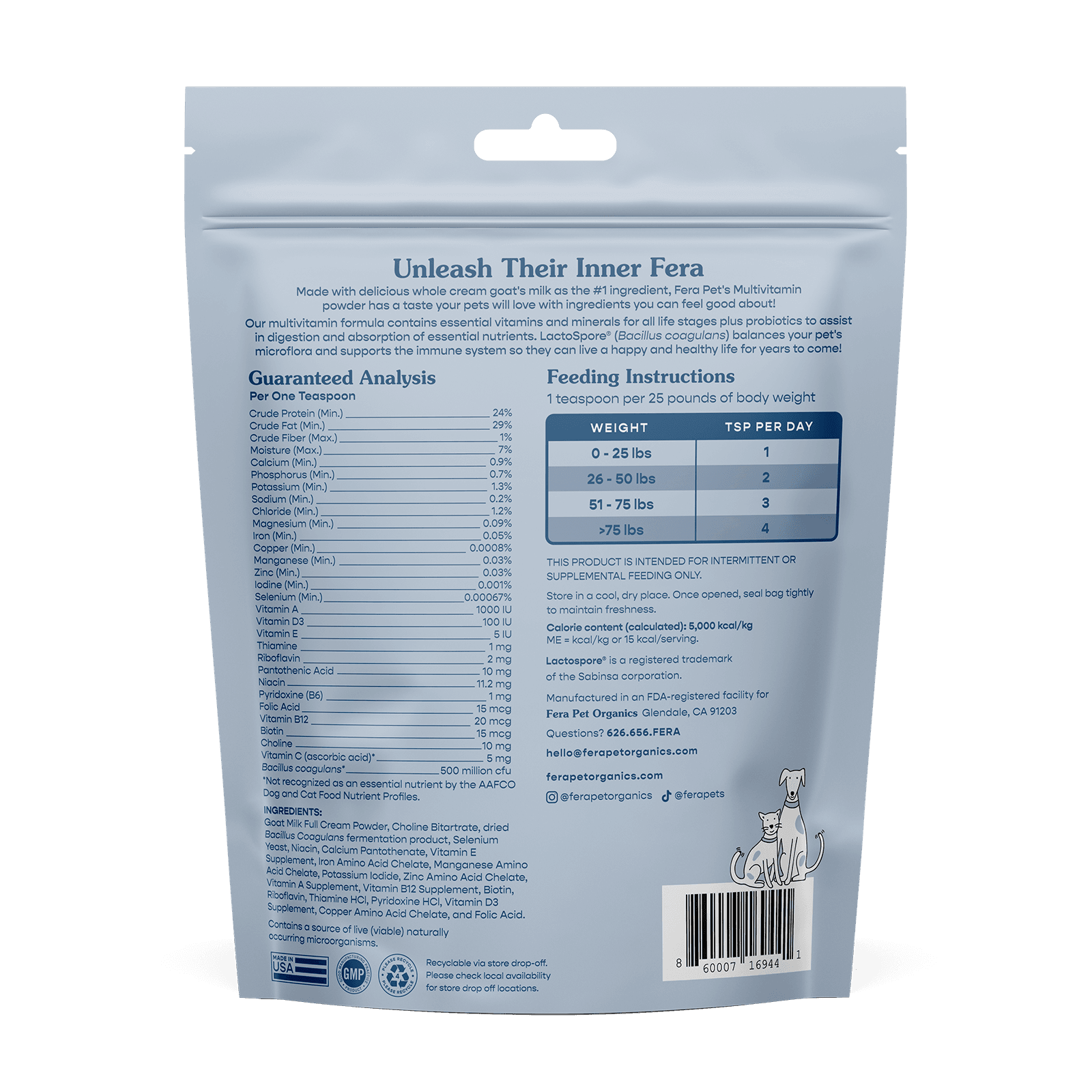Multivitamin Goat Milk Topper