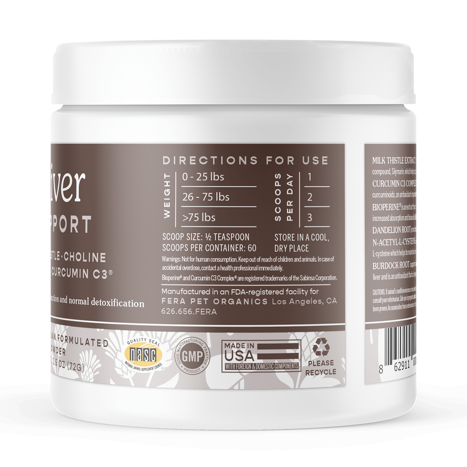 Liver Support for Dogs and Cats - Eva Pet - Fera Pet Organics
