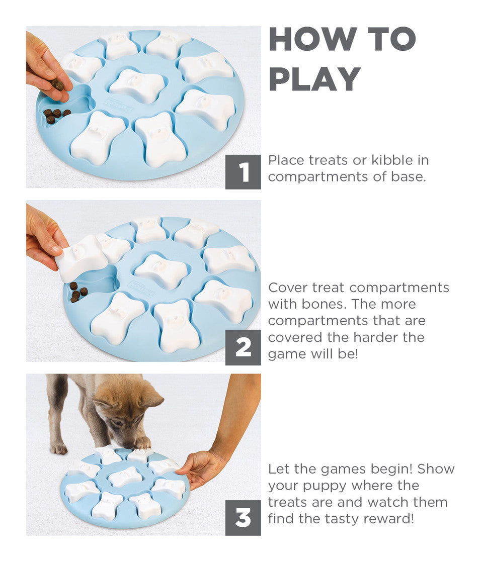 Puppy Smart Interactive Treat Puzzle Dog Toy, Blue