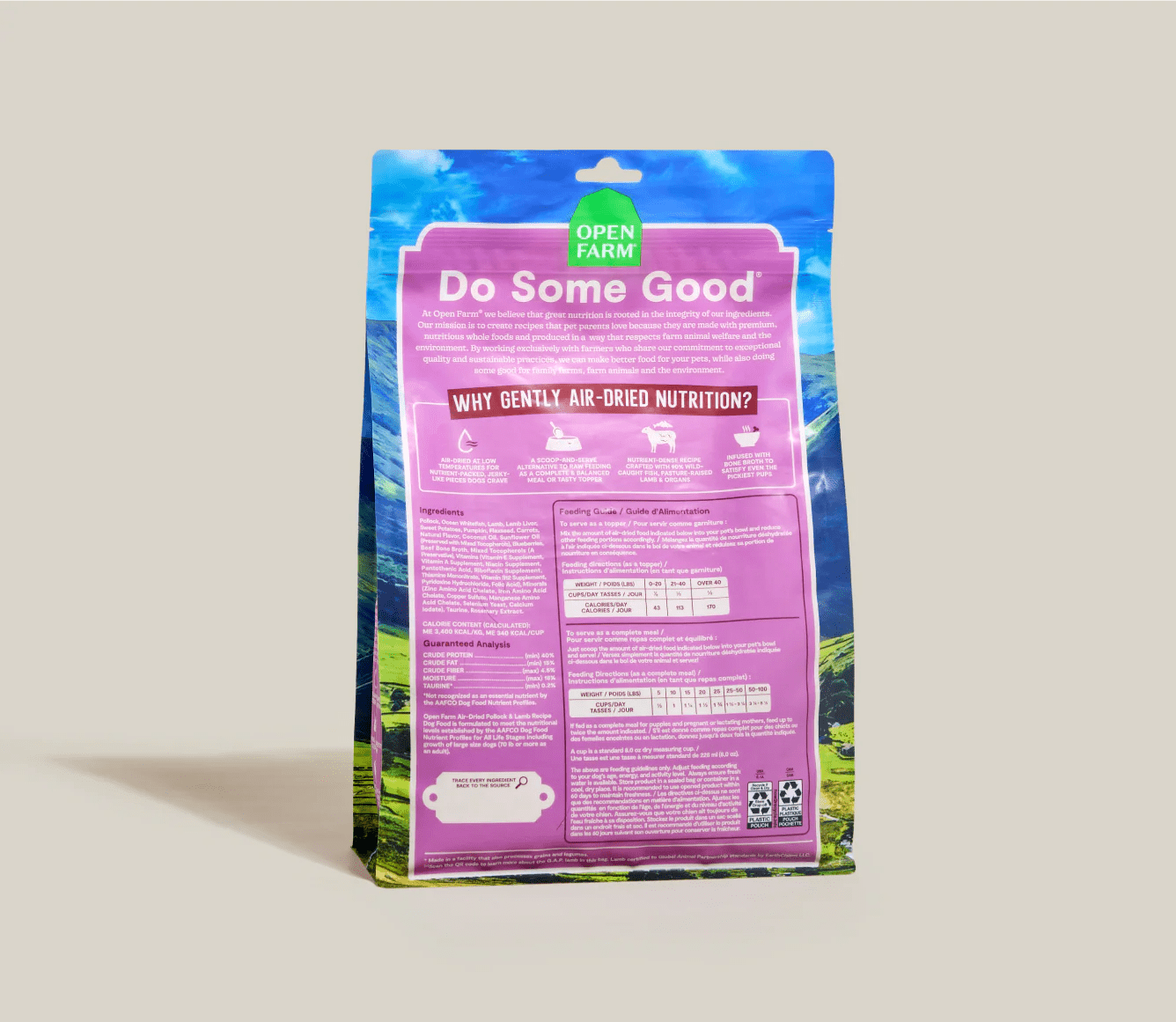 Pollock & Lamb Air Dried Recipe for Dogs - Eva Pet - Open Farm