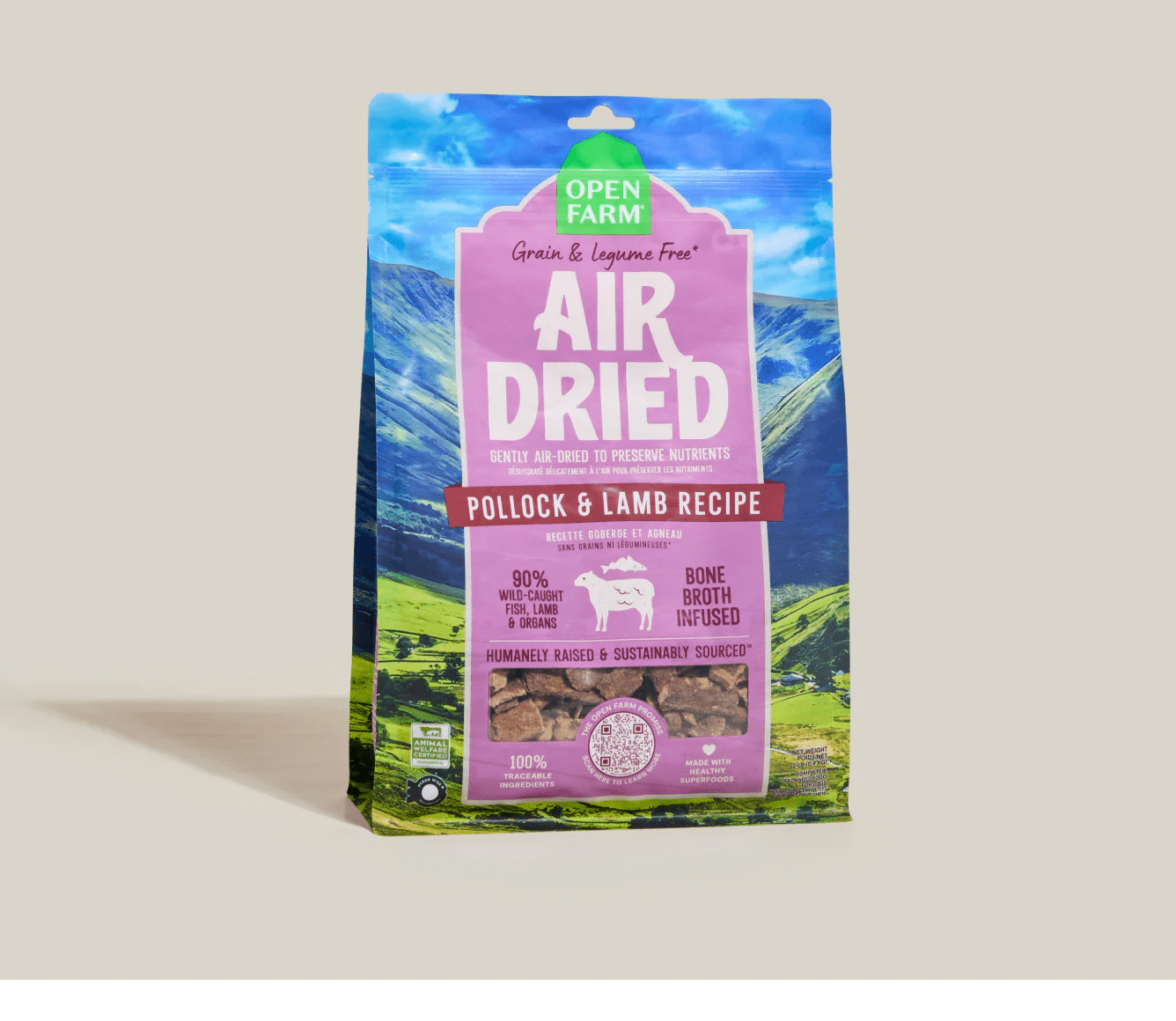 Pollock & Lamb Air Dried Recipe for Dogs - Eva Pet - Open Farm