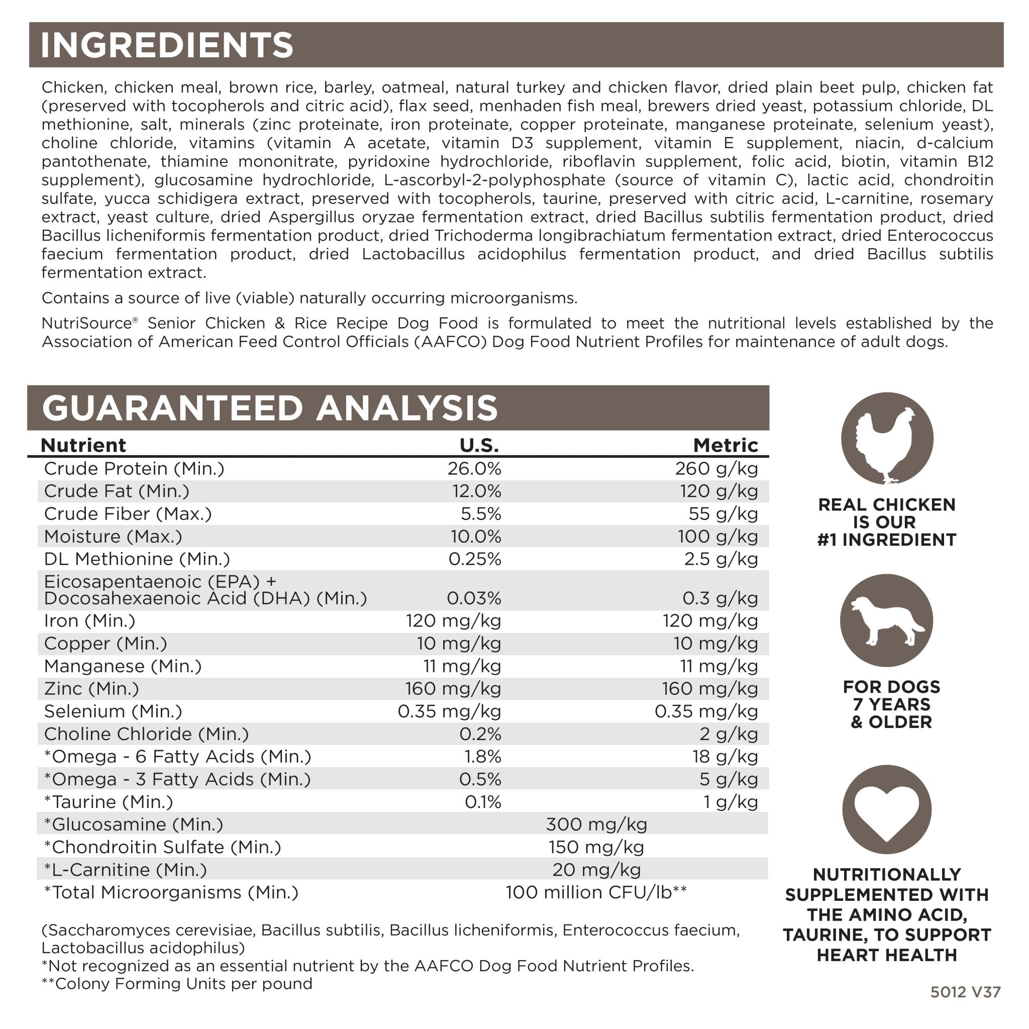 Senior Chicken & Rice - Eva Pet - NutriSource