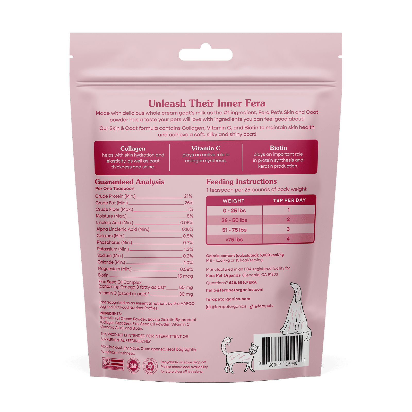 Skin + Coat Goat Milk Topper - Eva Pet - Fera Pet Organics