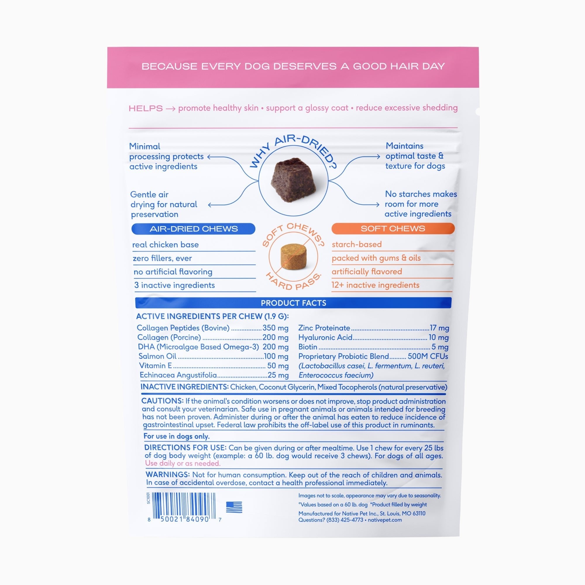 SKIN+COAT CHEWS - Eva Pet - Native Pet