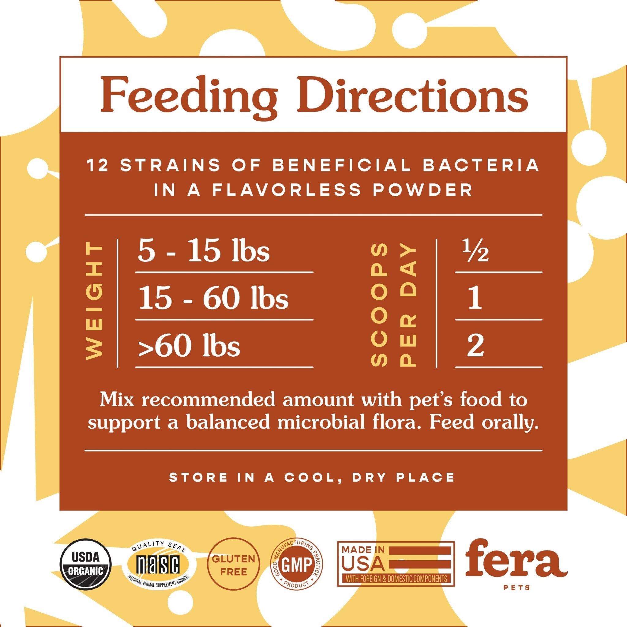 USDA Organic Probiotics with Prebiotics - Eva Pet - Fera Pet Organics