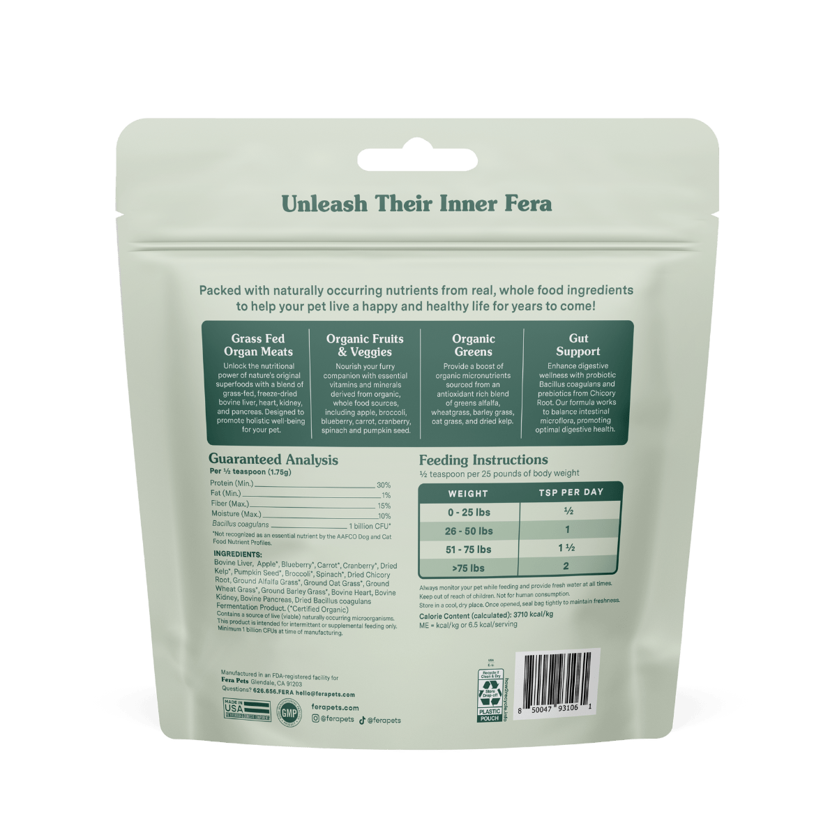 Whole Food Multivitamin Topper - Eva Pet - Fera Pet Organics