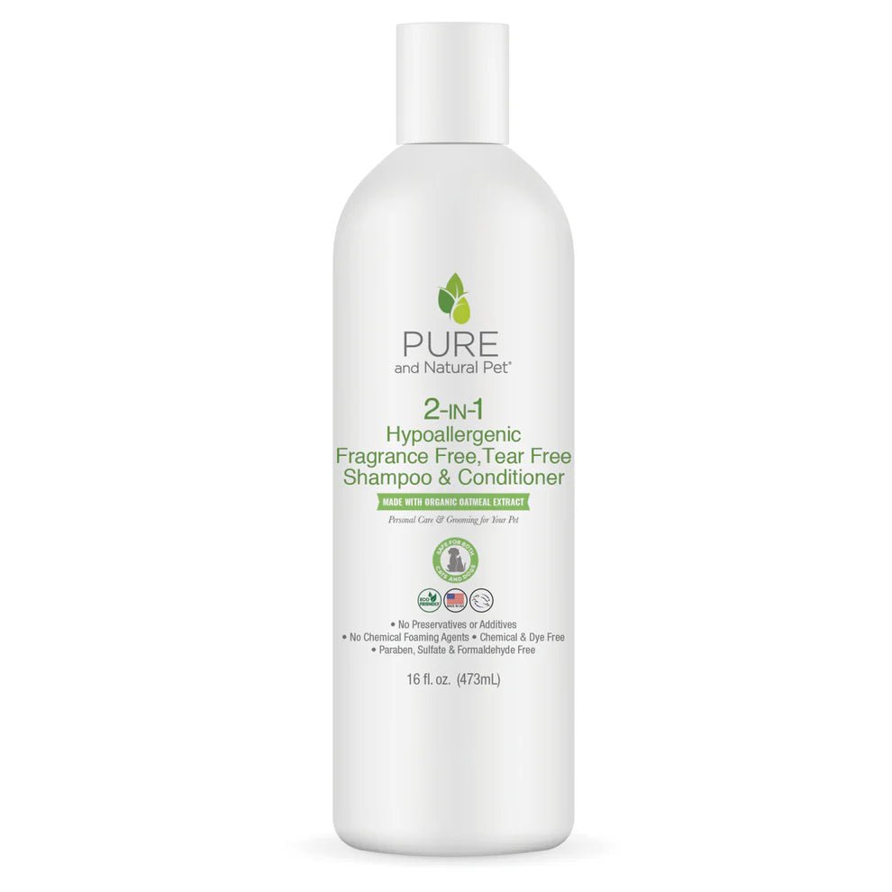 2 - in - 1 Hypoallergenic Fragrance Free Tear Free Shampoo & Conditioner - Eva Pet - Eva Pet