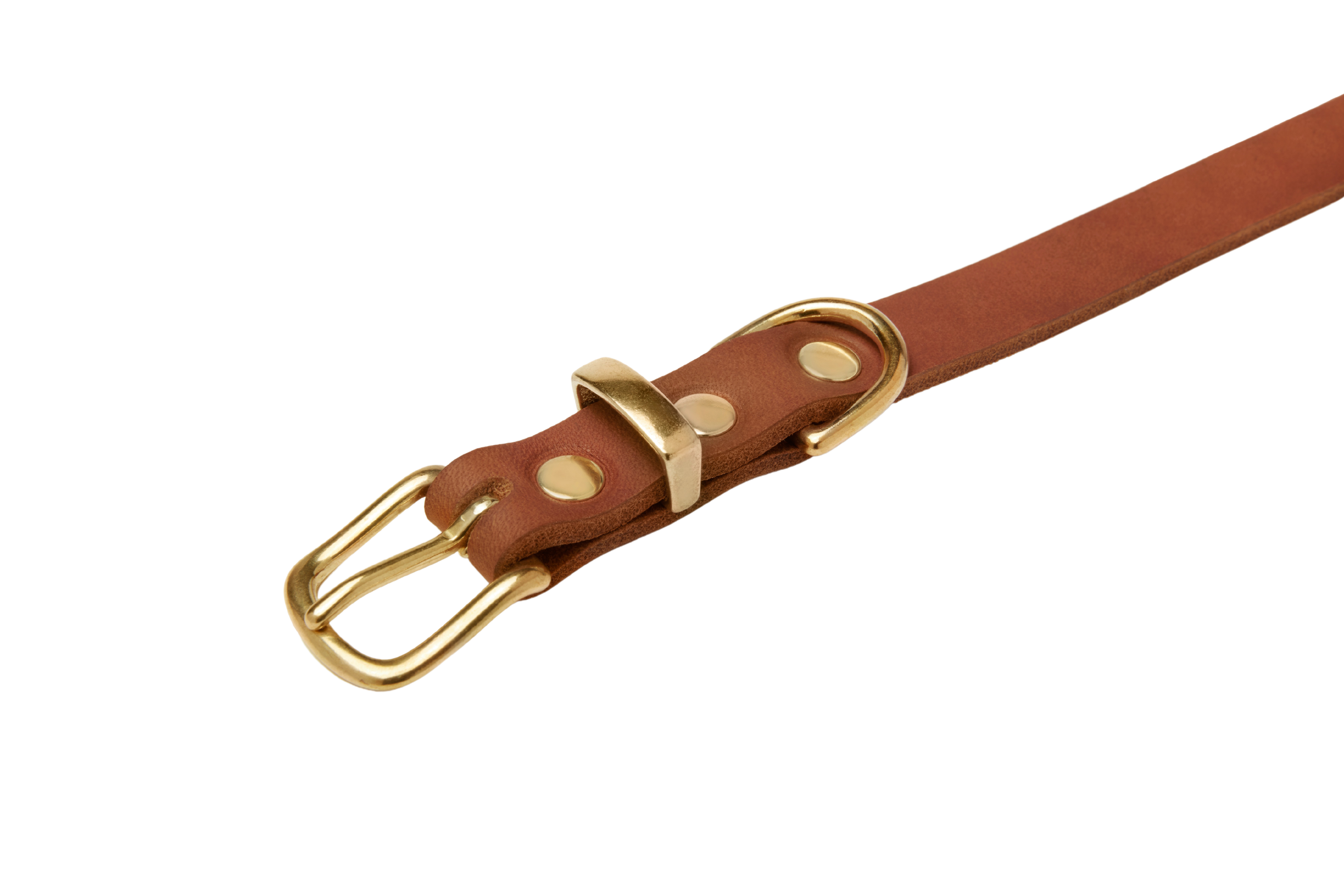 Butter Leather Dog Collar - Sahara Cognac