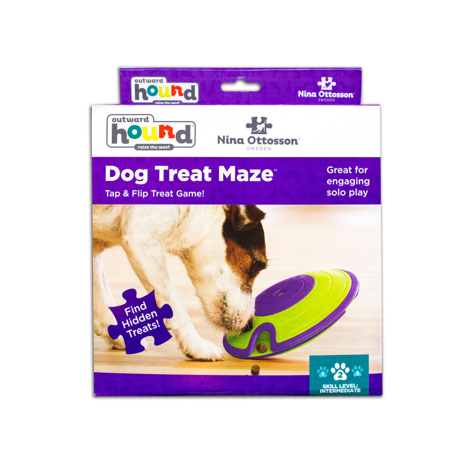 Treat Maze Interactive Puzzle Dog Toy, Green
