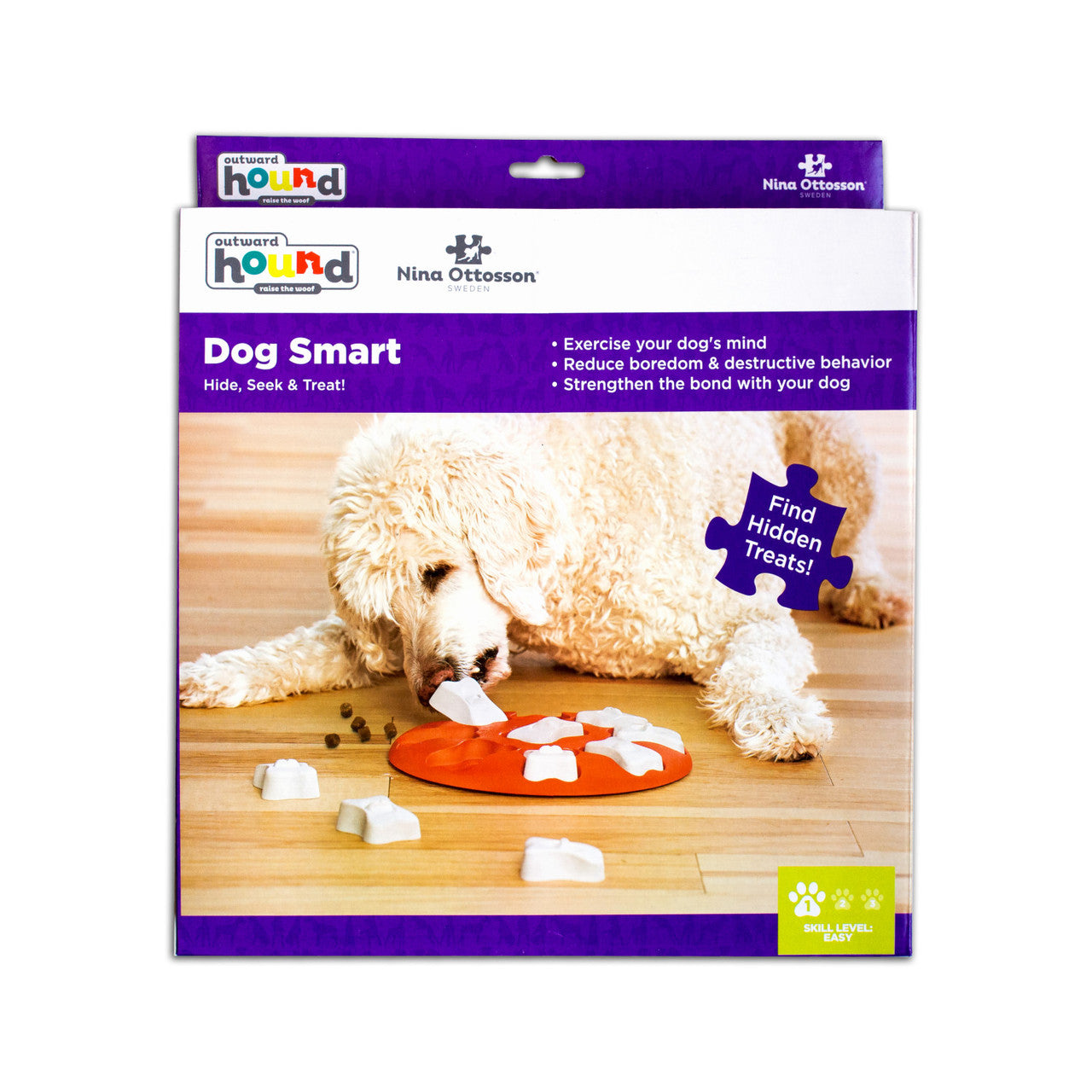 Dog Smart Interactive Treat Puzzle Dog Toy, Orange