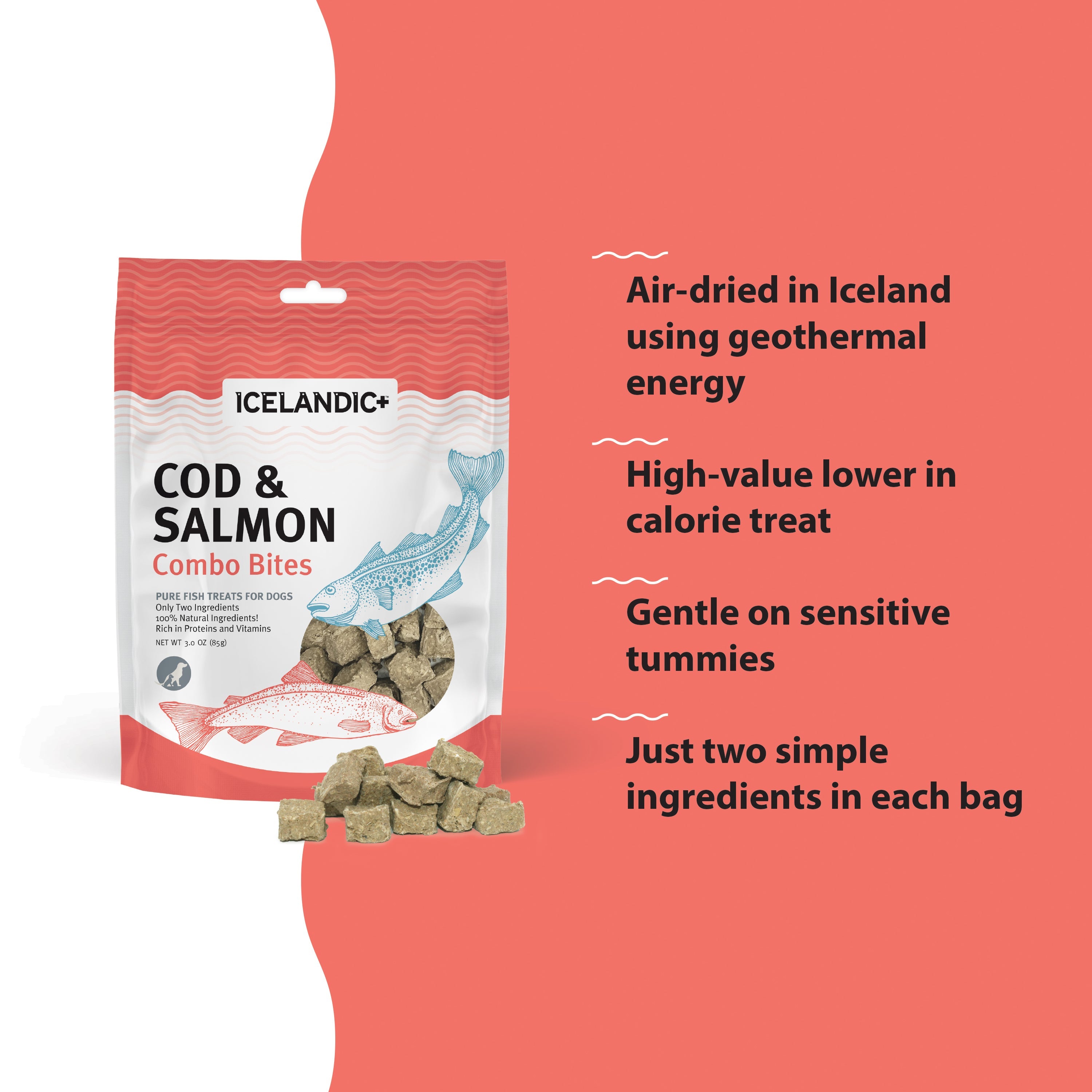 Cod & Salmon Combo Bites Fish Dog Treats
