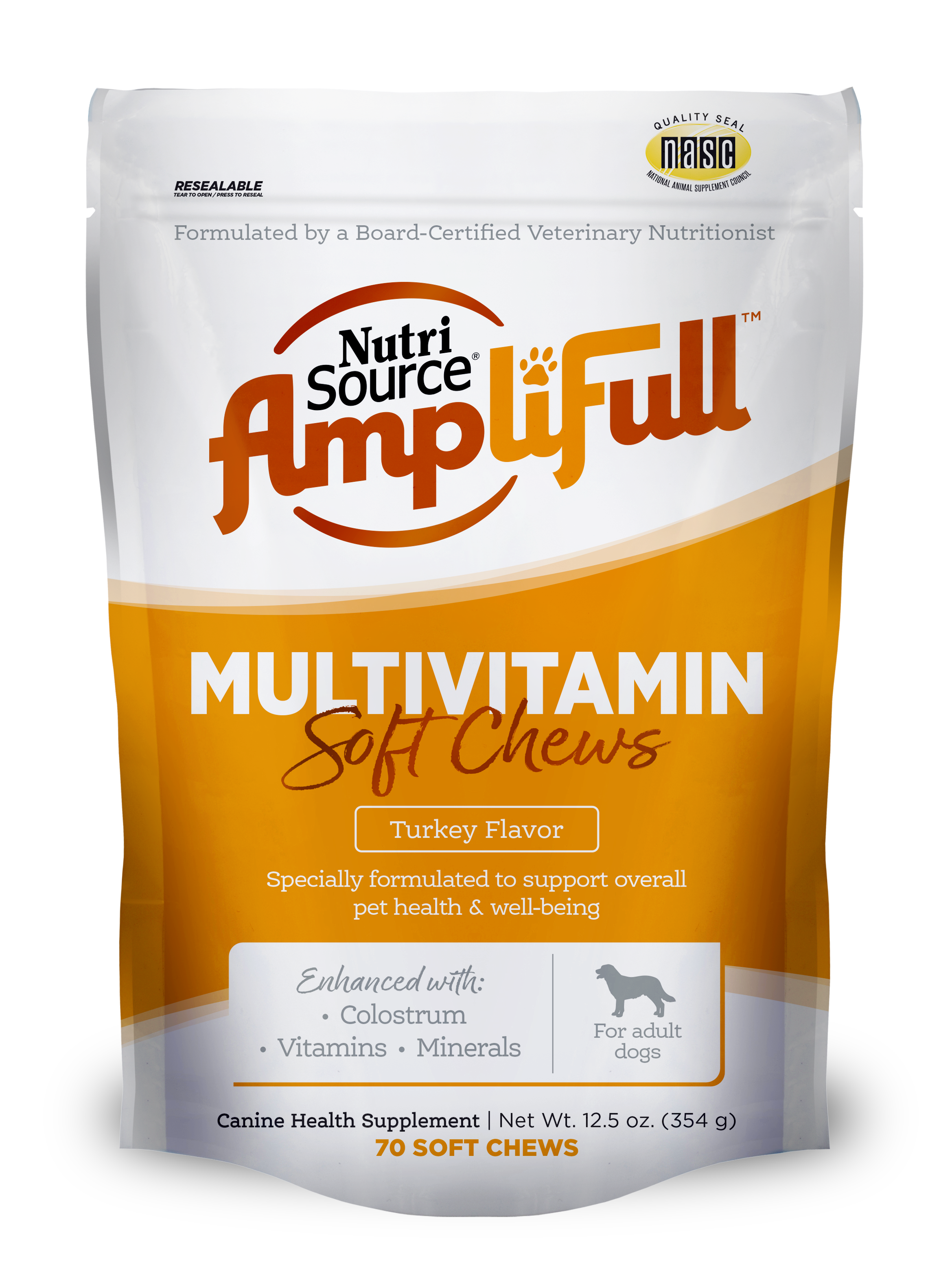 NutriSource AmpliFull Multivitamin Soft Chews - Bag Front