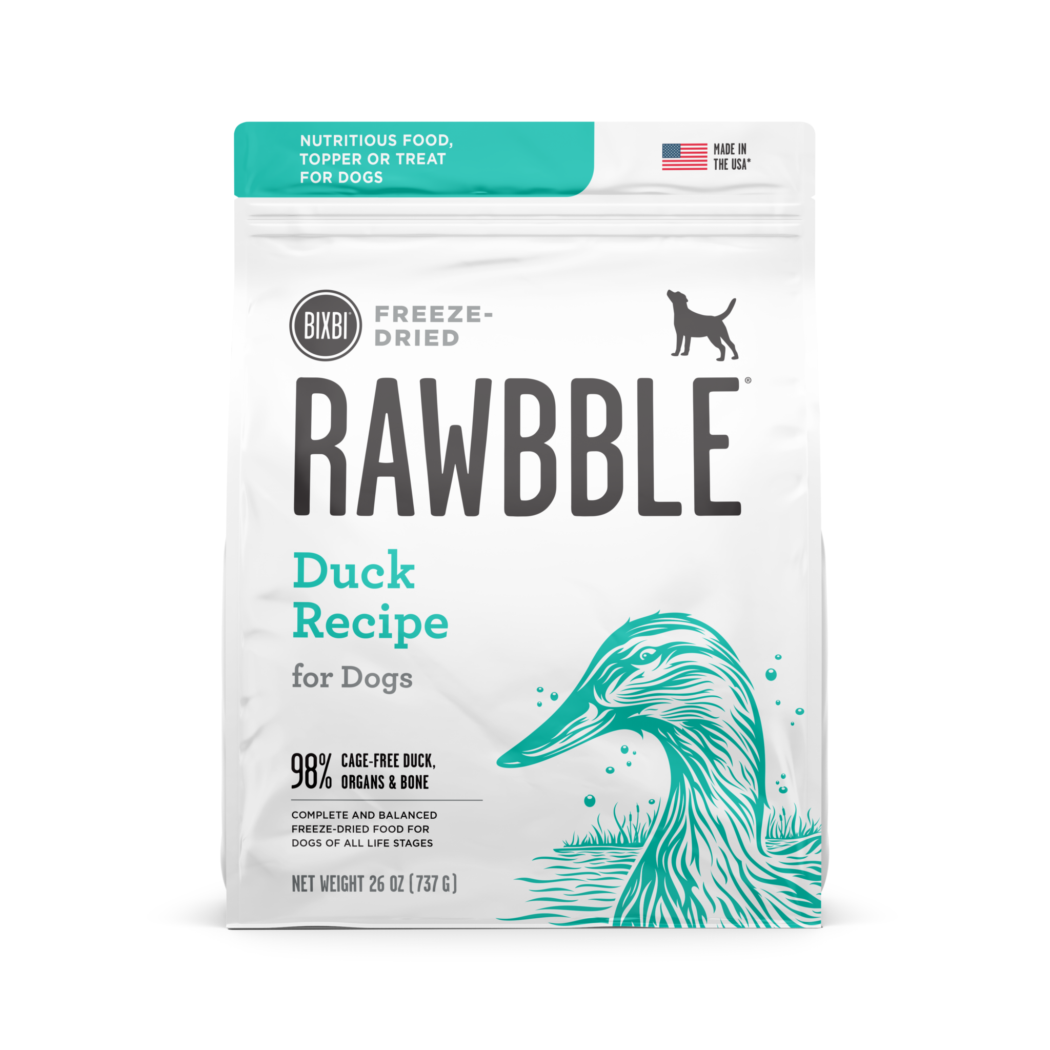 Rawbble® Freeze-Dried Food for Dogs – Duck Recipe