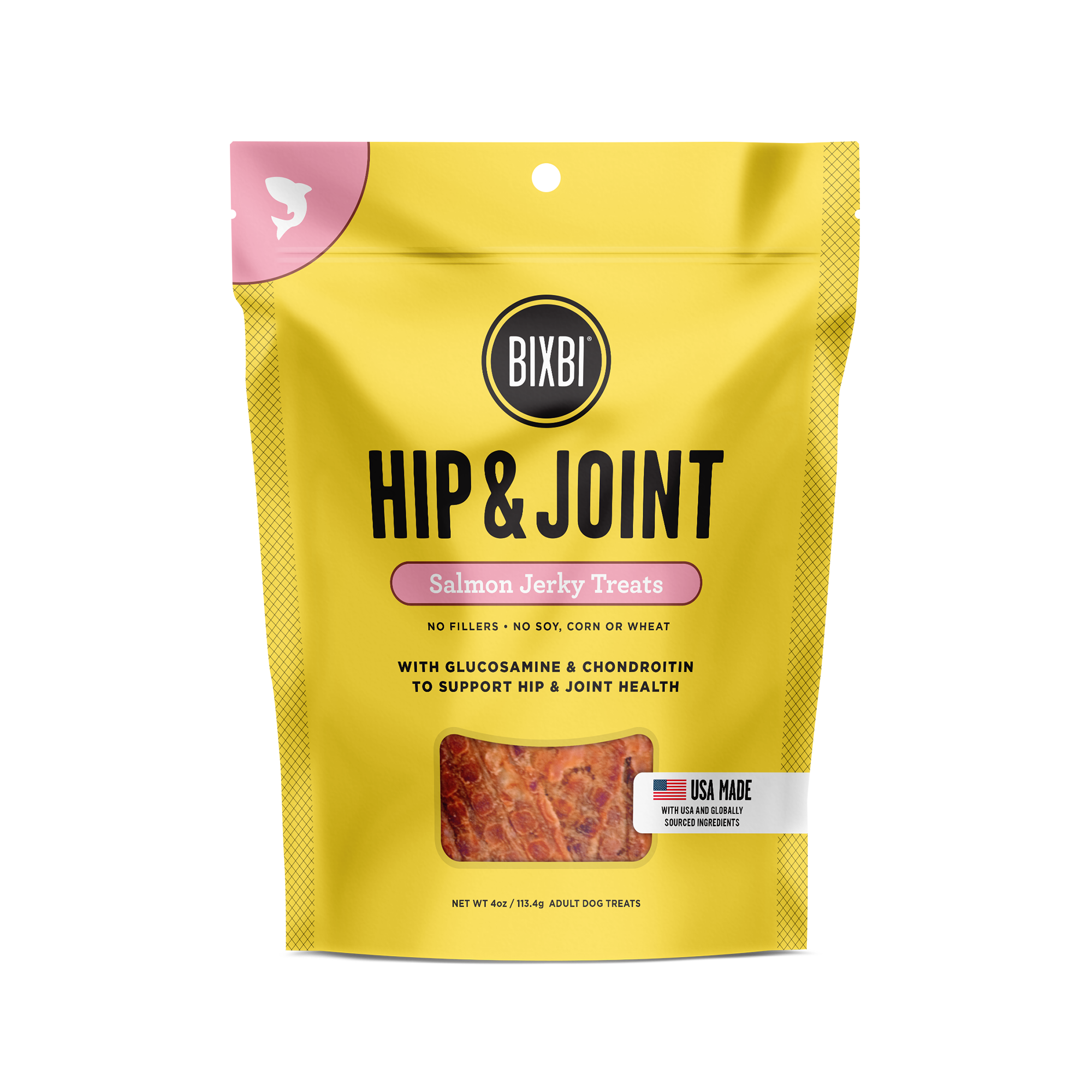 BIXBI® Hip & Joint Jerky Treats for Dogs – Salmon Recipe