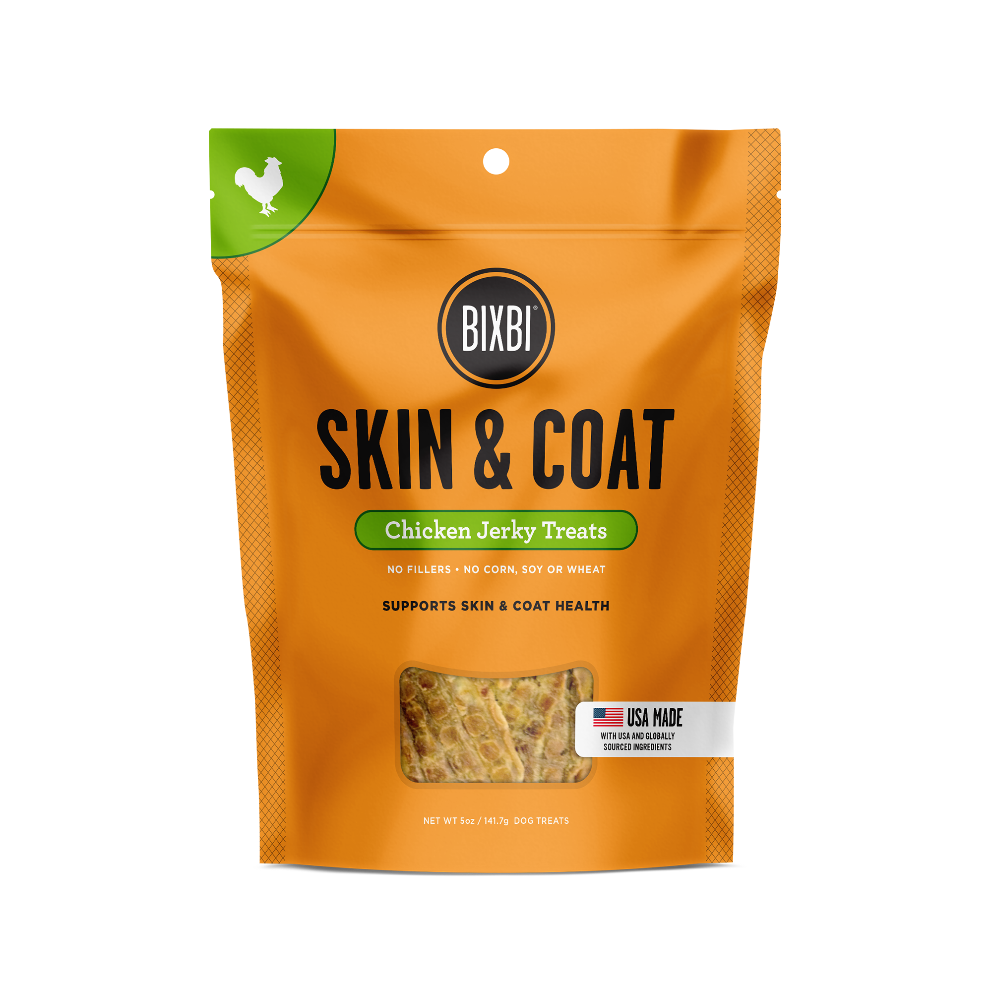 BIXBI® Skin & Coat Jerky Treats for Dogs – Chicken Recipe