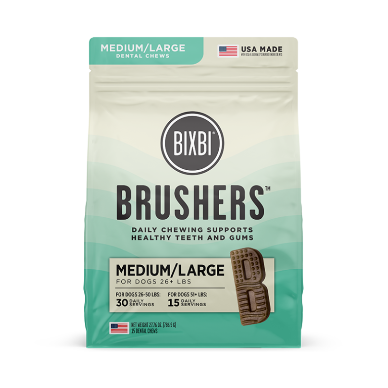 BIXBI® Brushers™ Dental Chews for Medium and Large Dogs