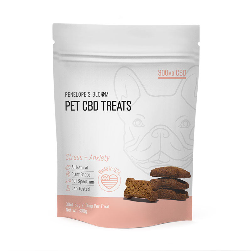 CBD Dog Treats for Stress + Anxiety- Small to Medium Dogs – 300mg