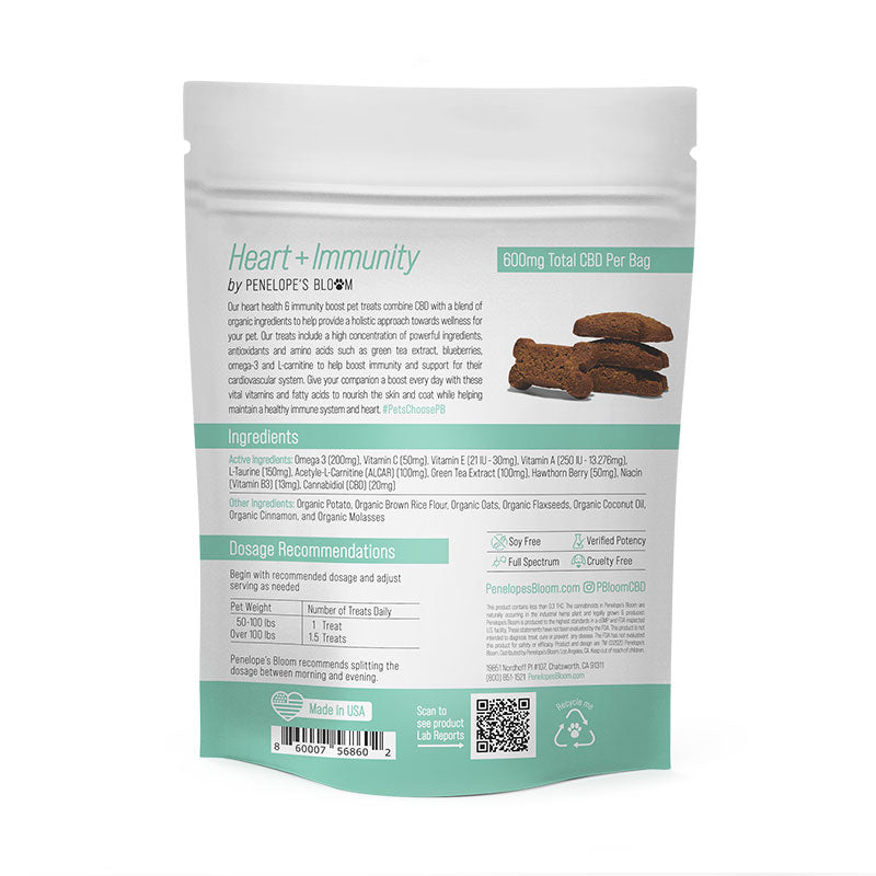 CBD Dog Treats for Heart+ Immunity-Large Dogs – 600mg