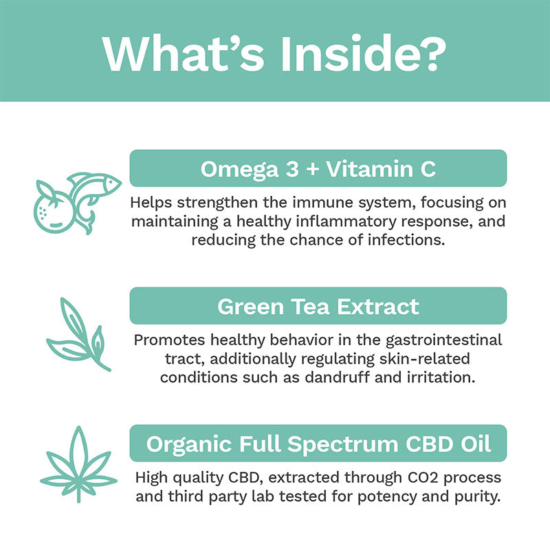 CBD Dog Treats for Heart + Immunity – Small to Medium Dogs – 300mg