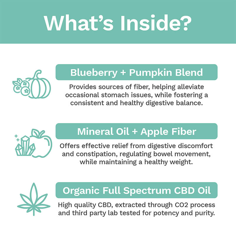 CBD Soft Chews For Digestive Support + Probiotic – Medium to Large Dogs – 600mg