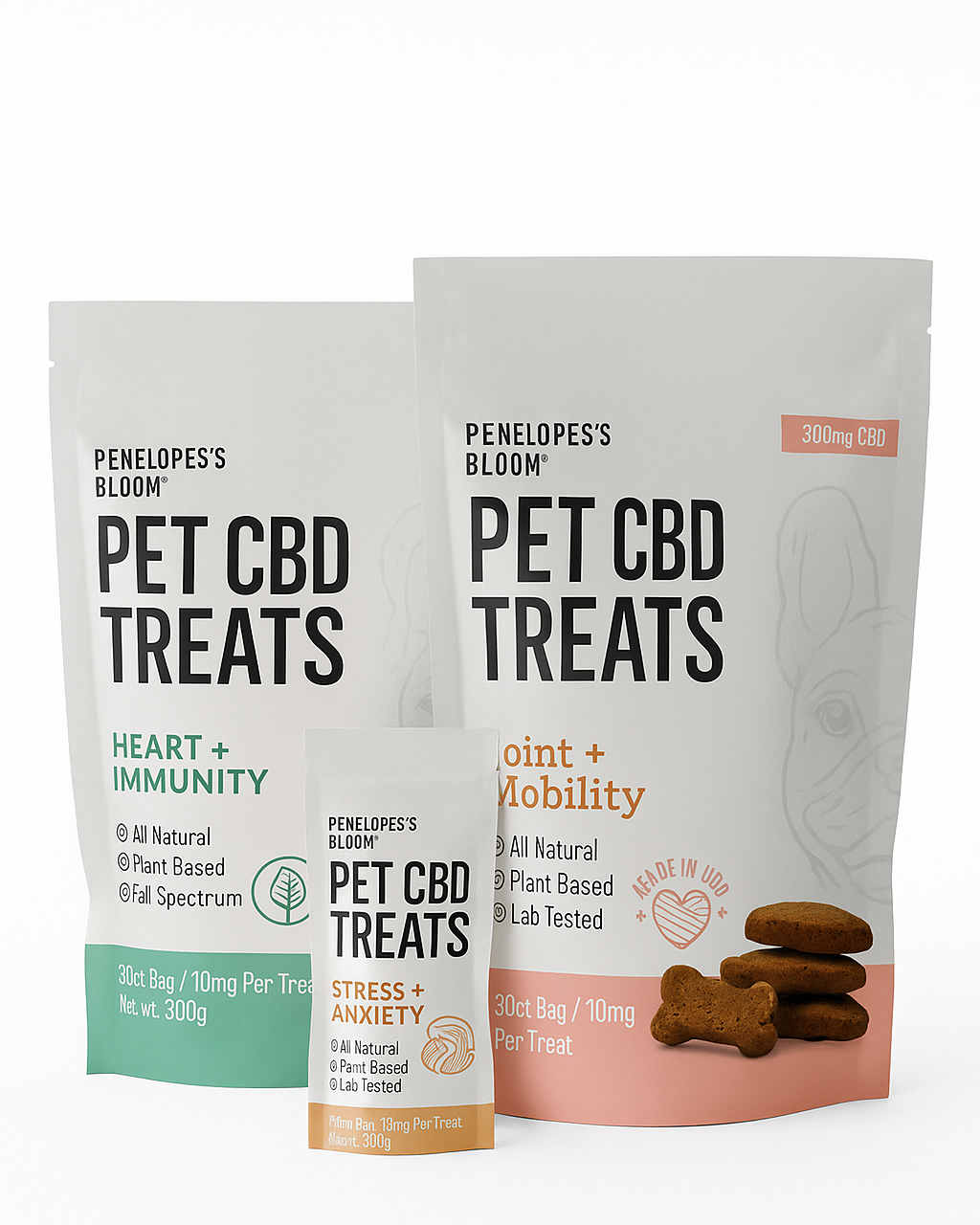 Pet treats biscuits cbd immunity joint mobility stress anxiety