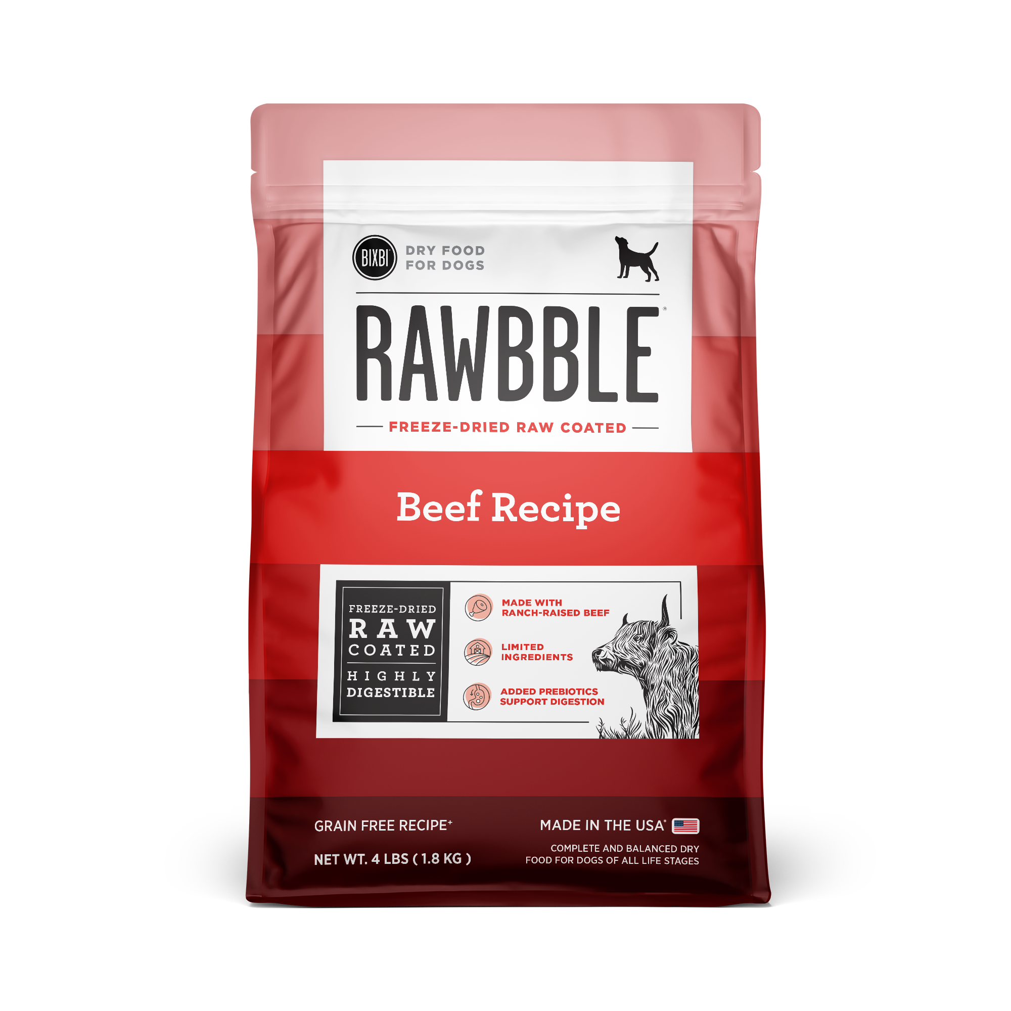 Rawbble® Dry Food for Dogs – Beef Recipe
