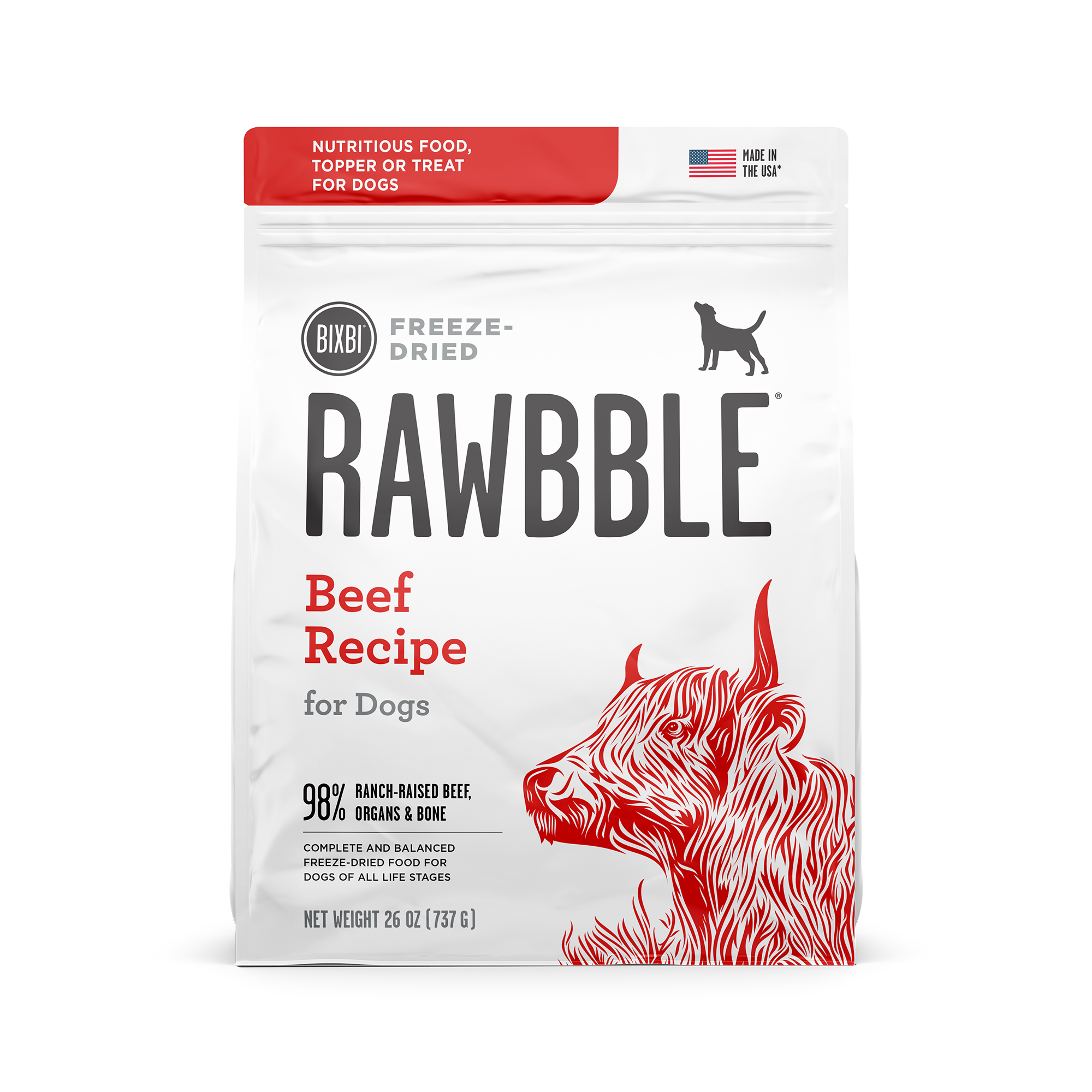 Rawbble® Freeze-Dried Food for Dogs – Beef Recipe