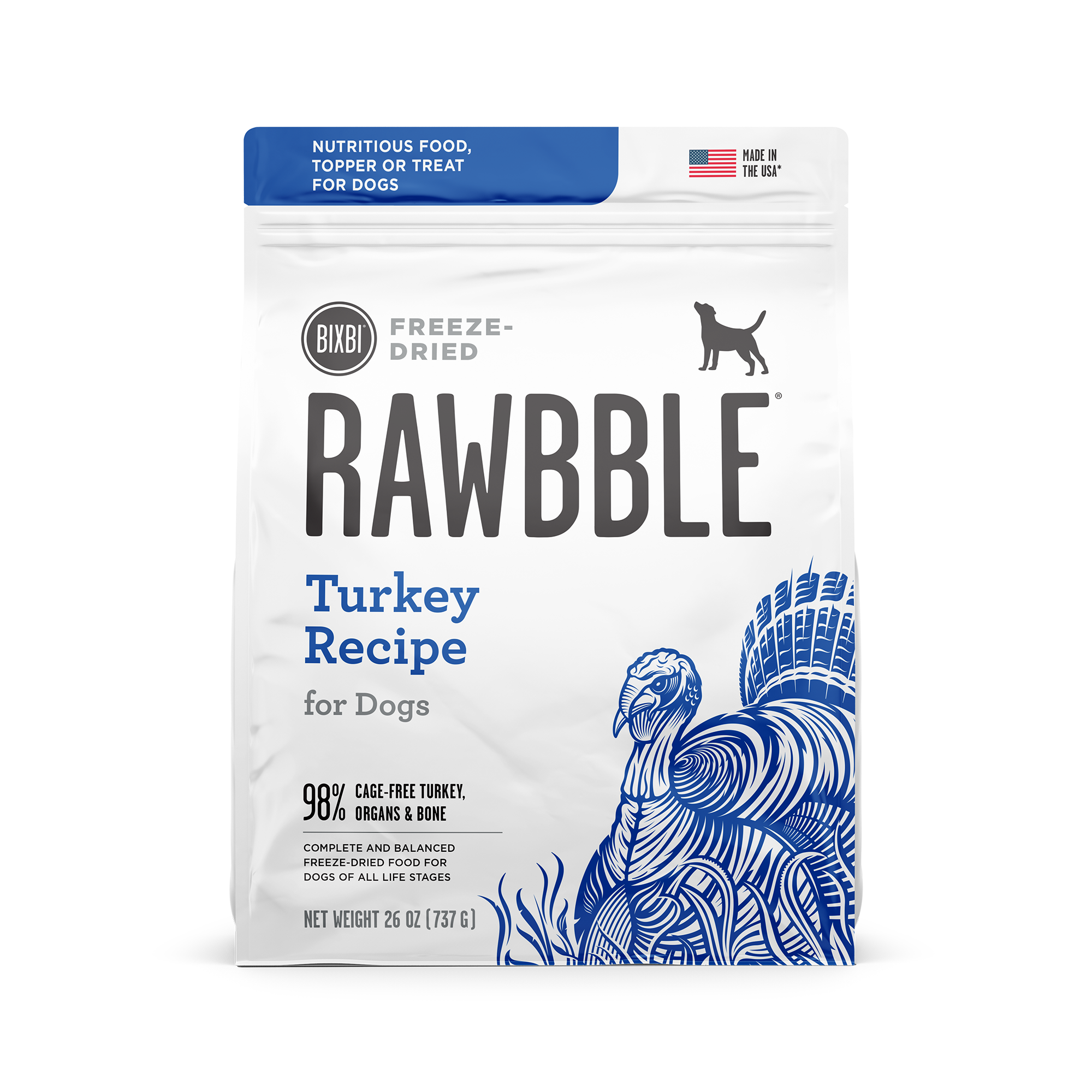 Rawbble® Freeze-Dried Food for Dogs – Turkey Recipe