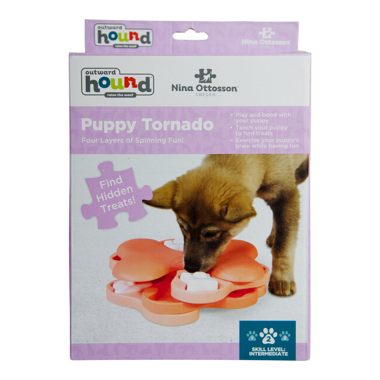 Puppy Tornado Interactive Treat Puzzle Dog Toy, Pink