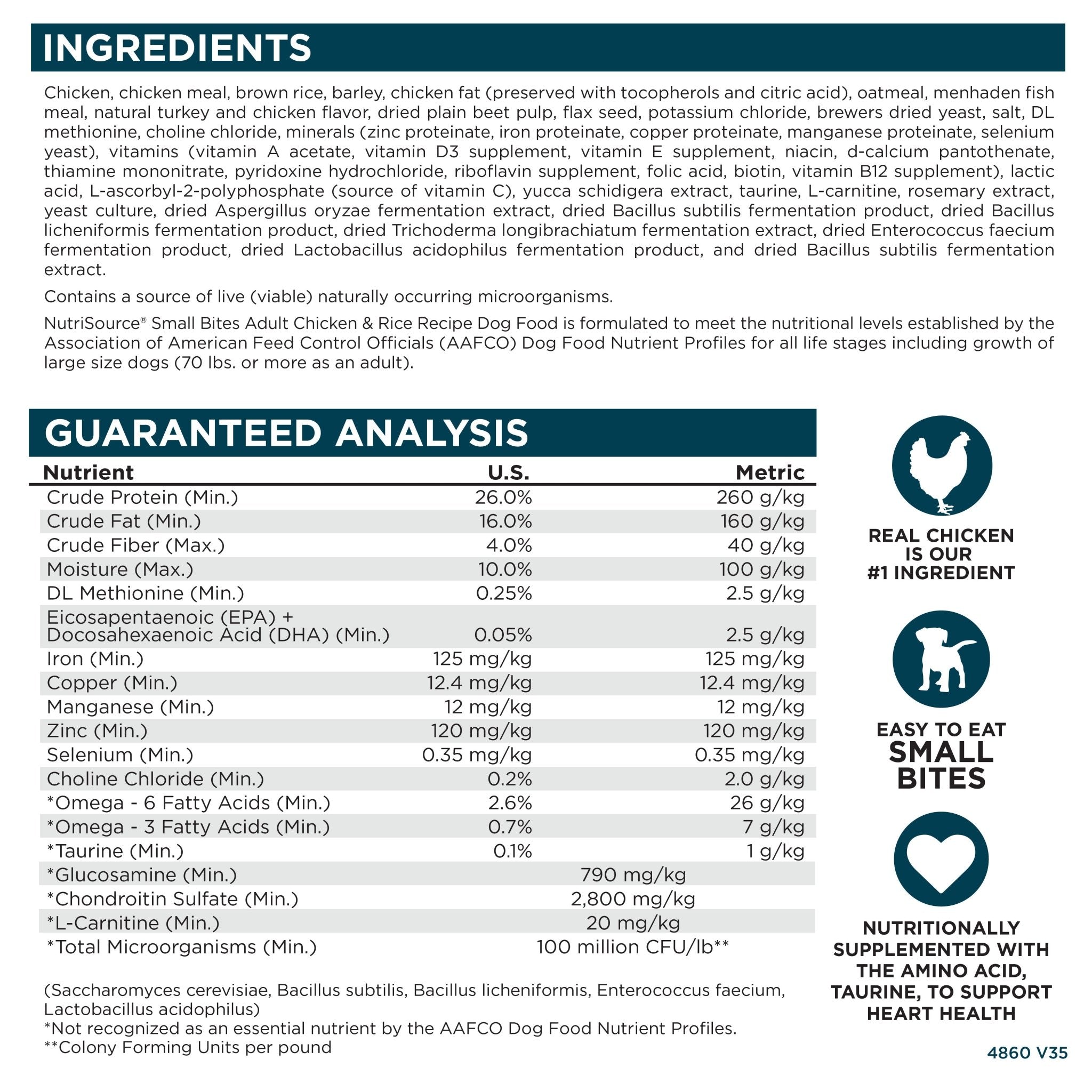 Adult Chicken & Rice Small Bites - Eva Pet - NutriSource