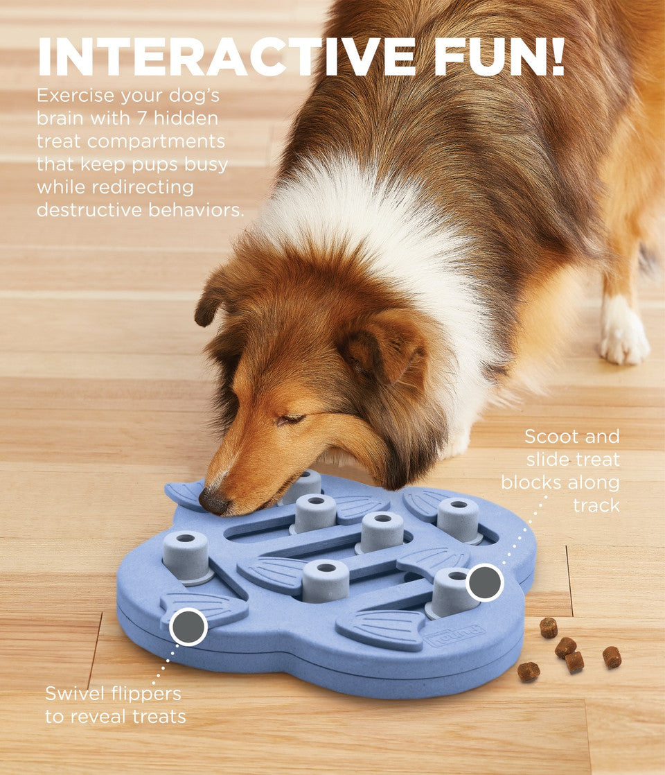 Dog Hide N' Slide Interactive Treat Puzzle Dog Toy, Purple
