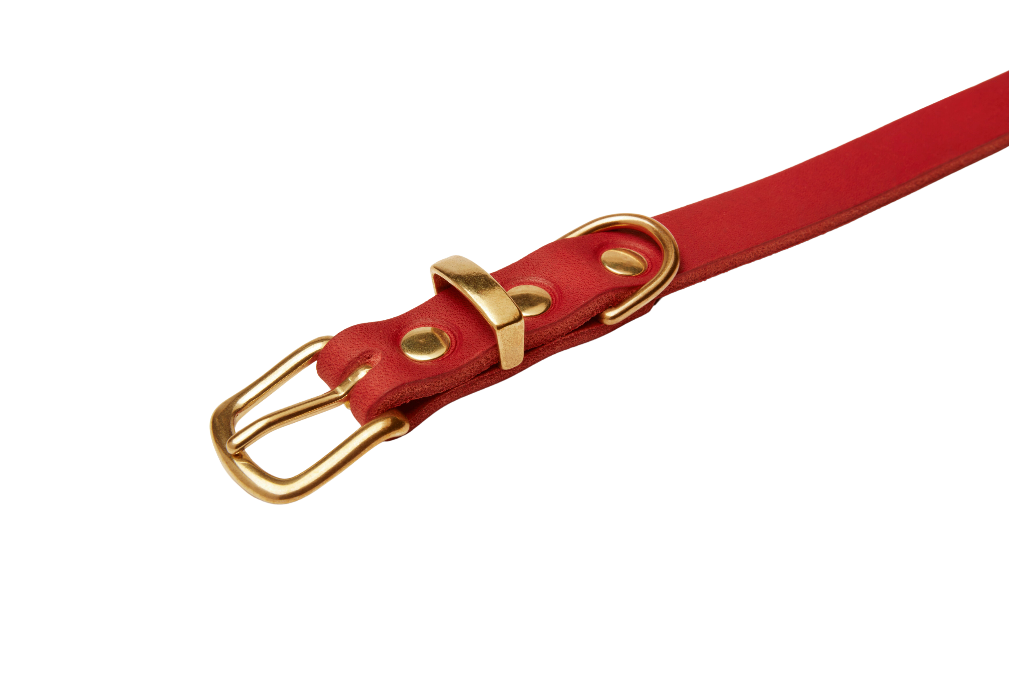 Butter Leather Dog Collar - Chili Red