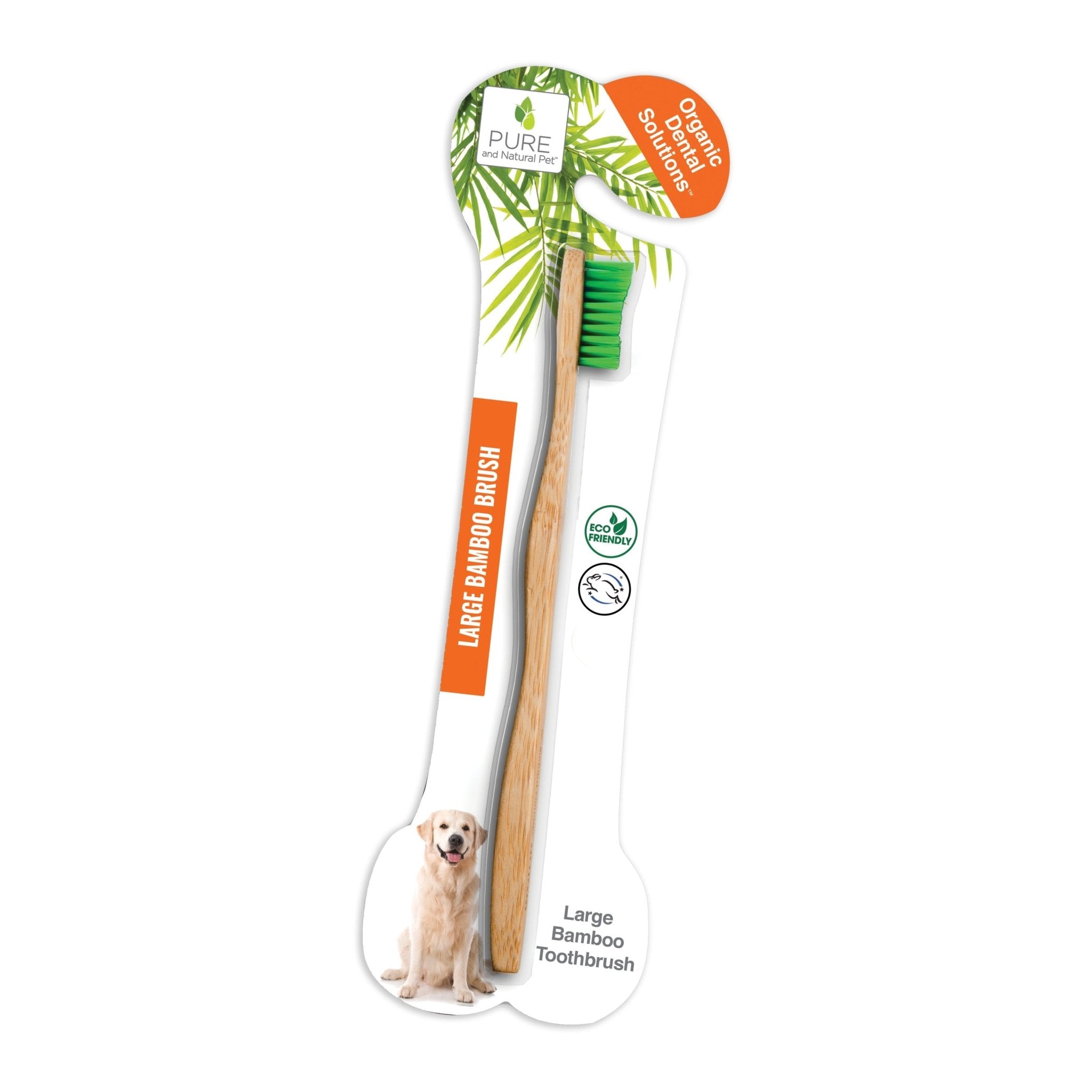 Bamboo Toothbrush for Large Dogs - Organic Dental Solutions® - Eva Pet - Pure and Natural Pet