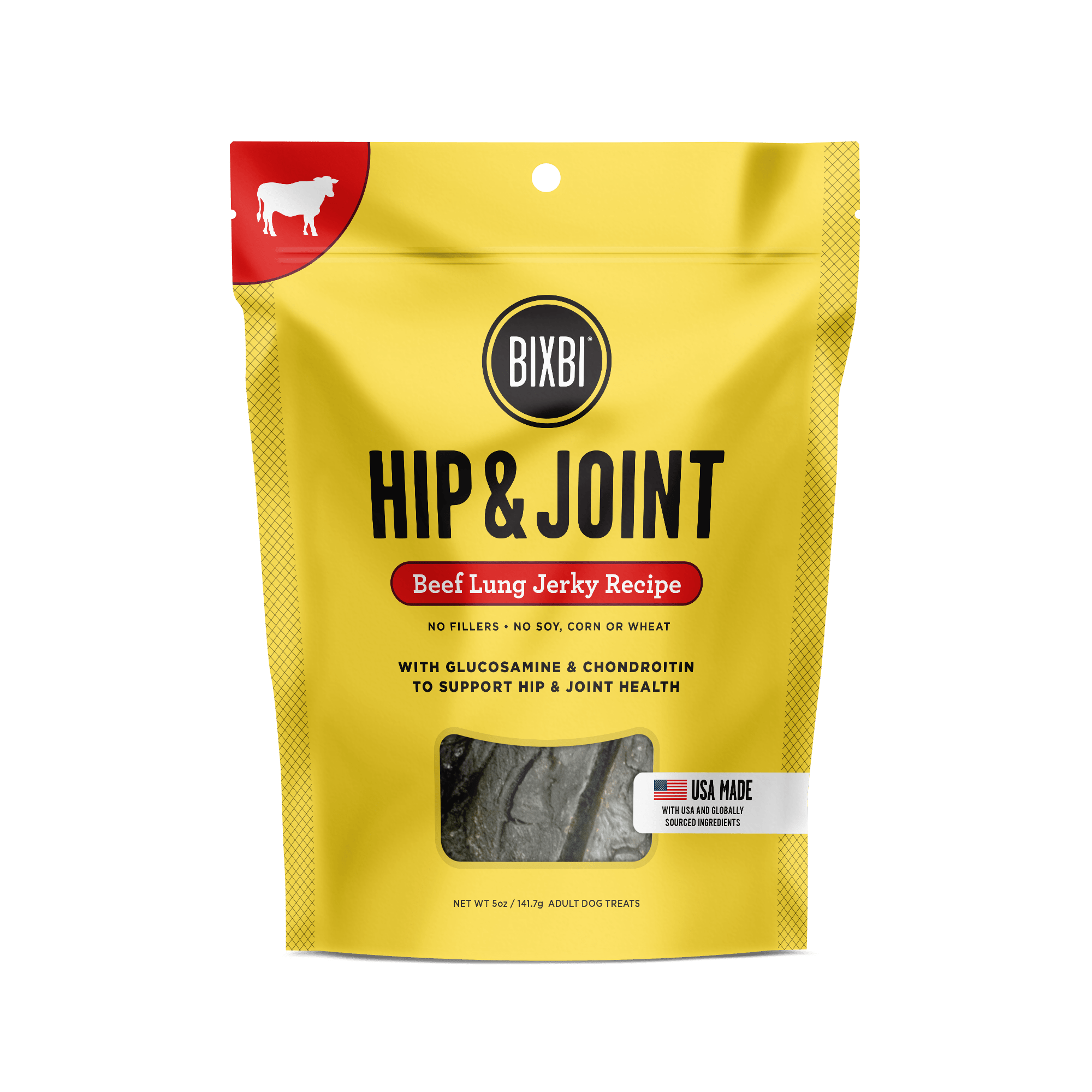 BIXBI® Hip & Joint Jerky Treats for Dogs – Beef Lung Recipe - Eva Pet - Bixbi